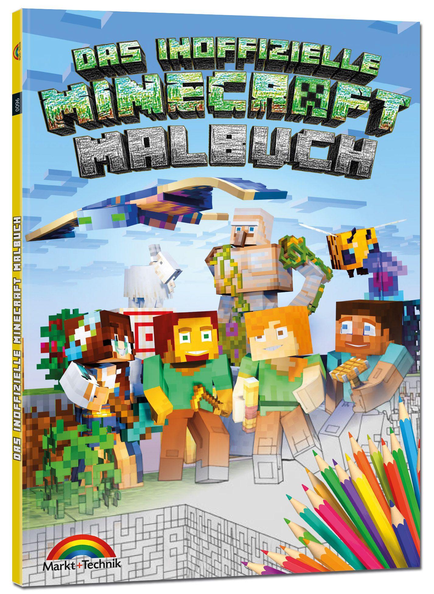 Vorderes Coverbild Das inoffizielle Minecraft Malbuch für Kinder und Jugendliche - zum Ausmalen der Minecraft Welt