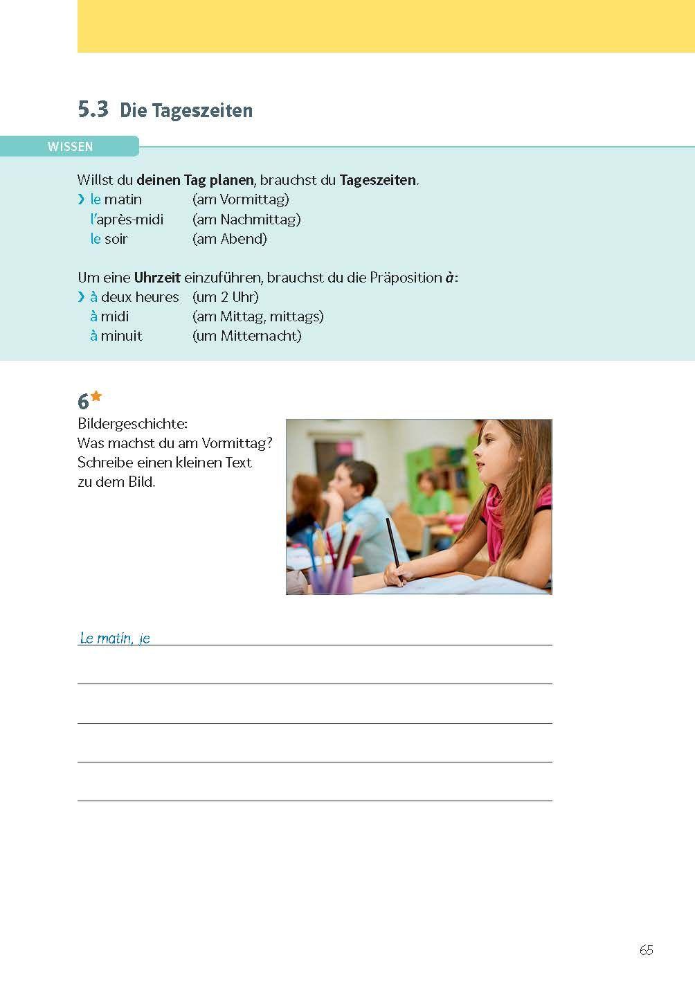 Beispielinhalt (Bild) KomplettTrainer Gymnasium Französisch 1. Lernjahr