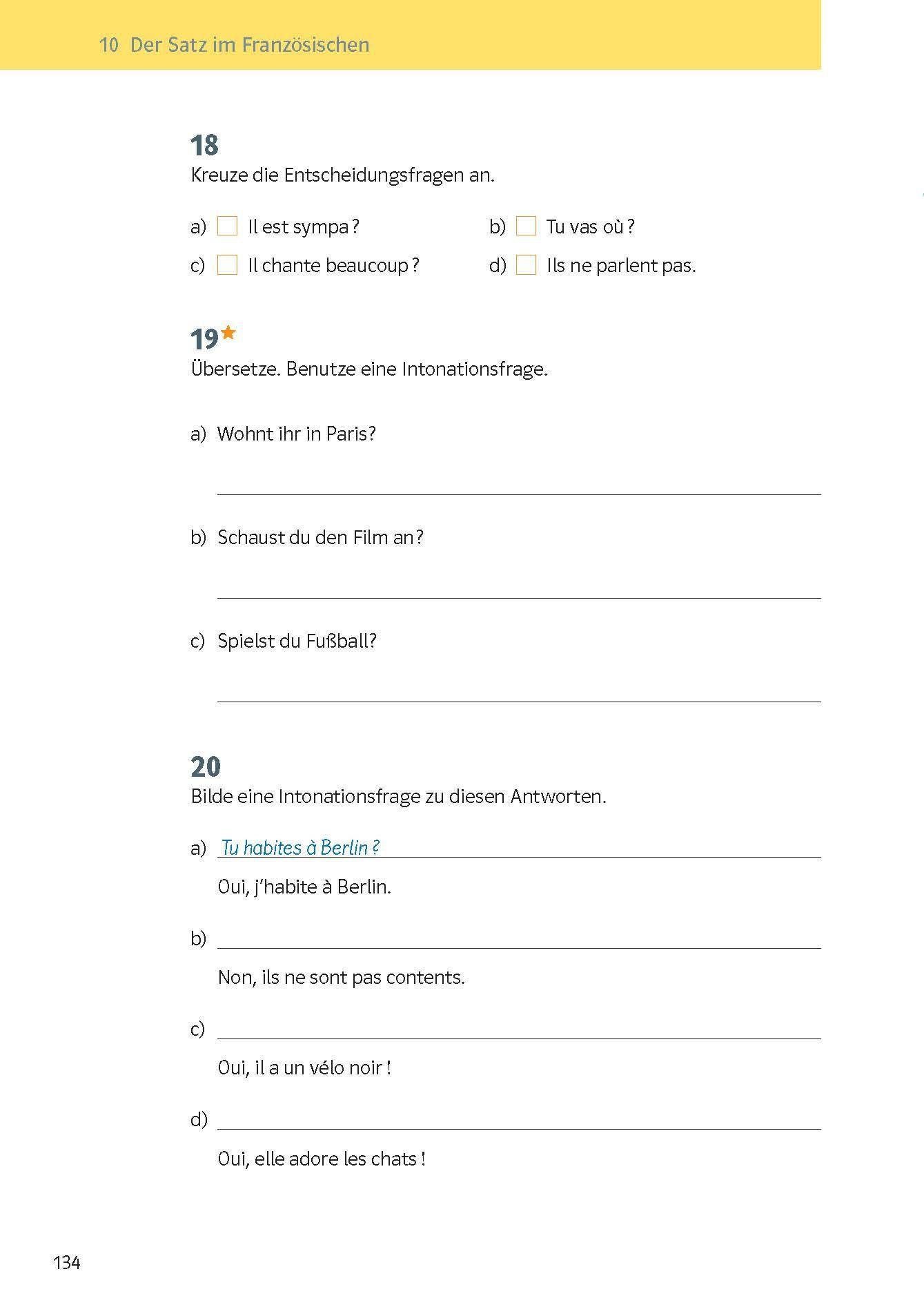 Beispielinhalt (Bild) KomplettTrainer Gymnasium Französisch 1. Lernjahr