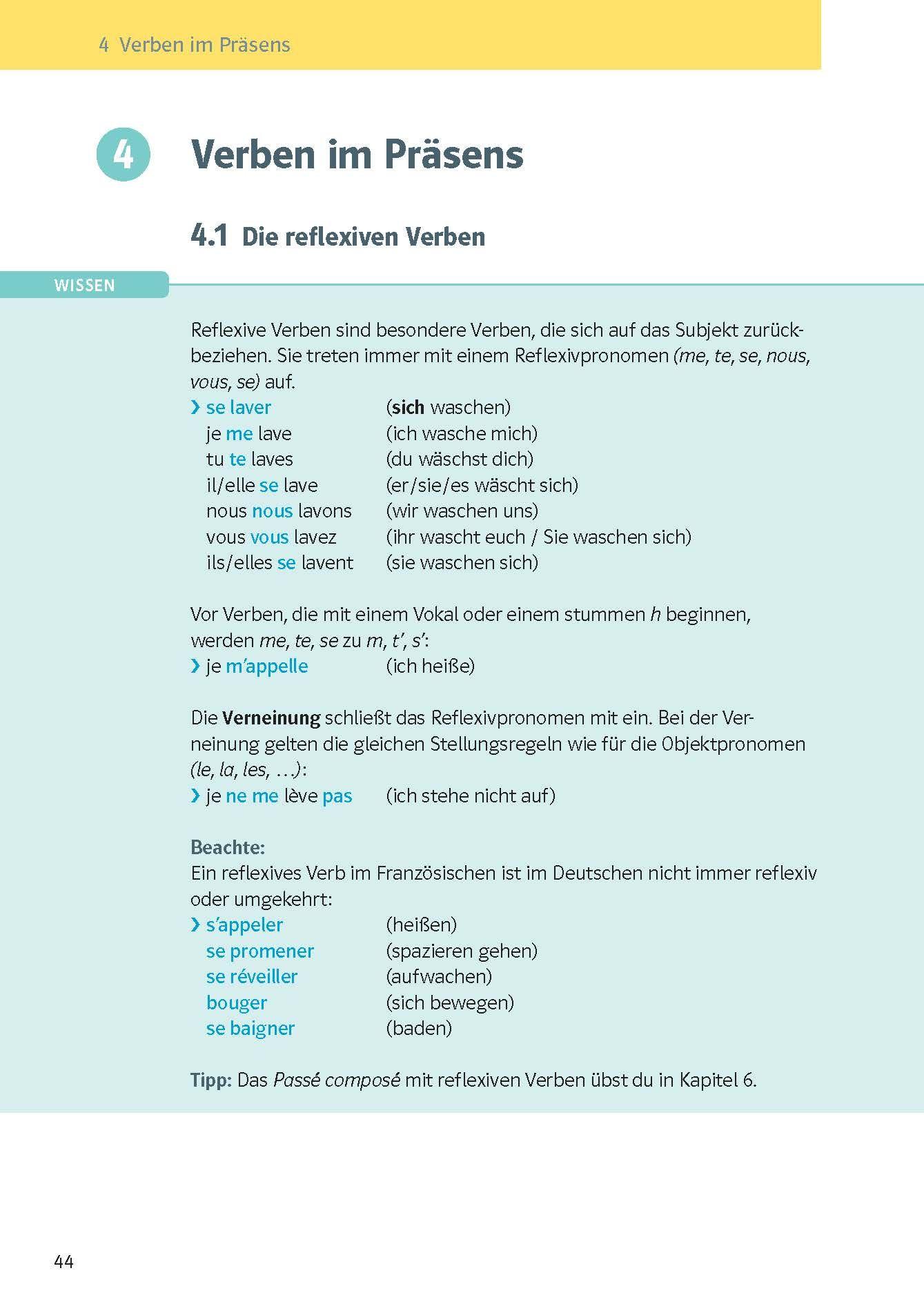 Beispielinhalt (Bild) KomplettTrainer Gymnasium Französisch 2. Lernjahr