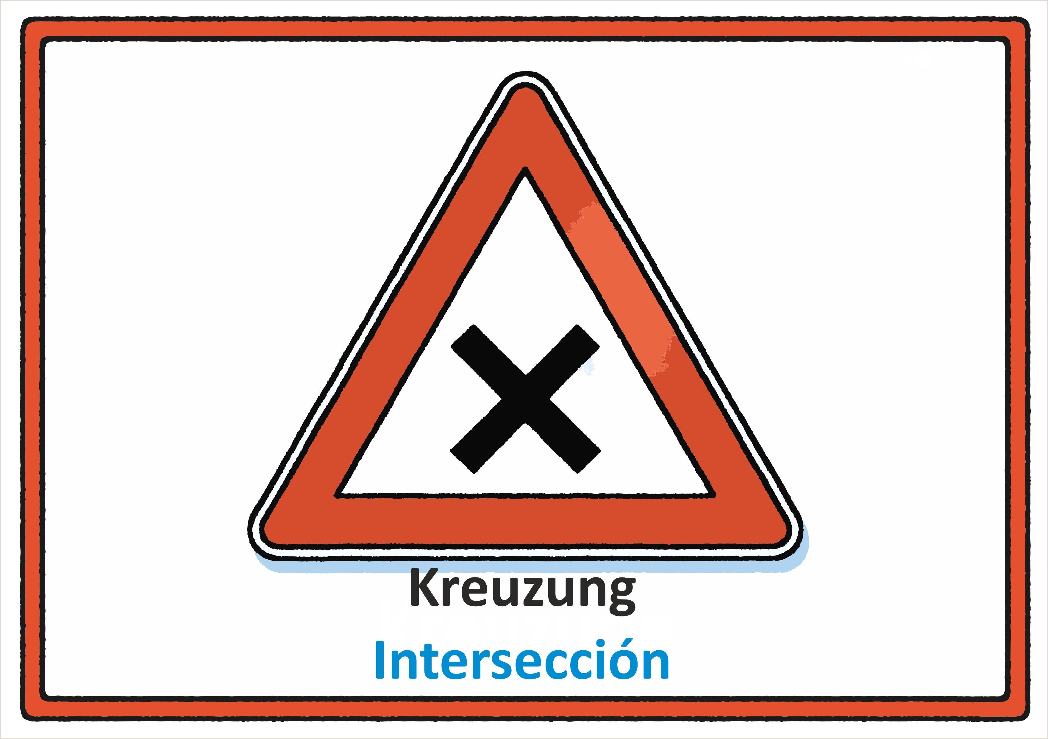 Beispielinhalt (Bild) Meine Verkehrszeichen Lernkarten