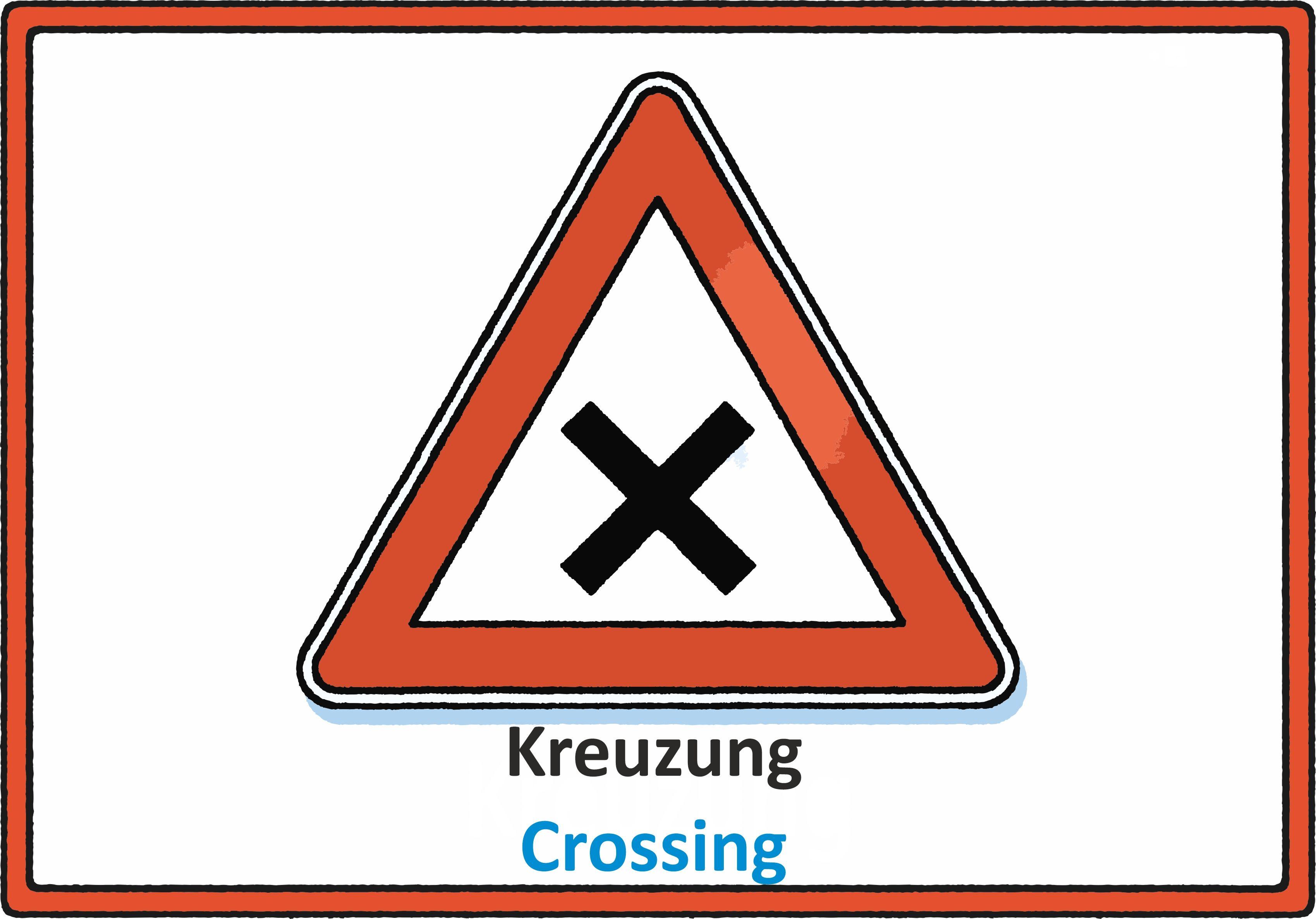 Beispielinhalt (Bild) Meine Verkehrszeichen Lernkarten