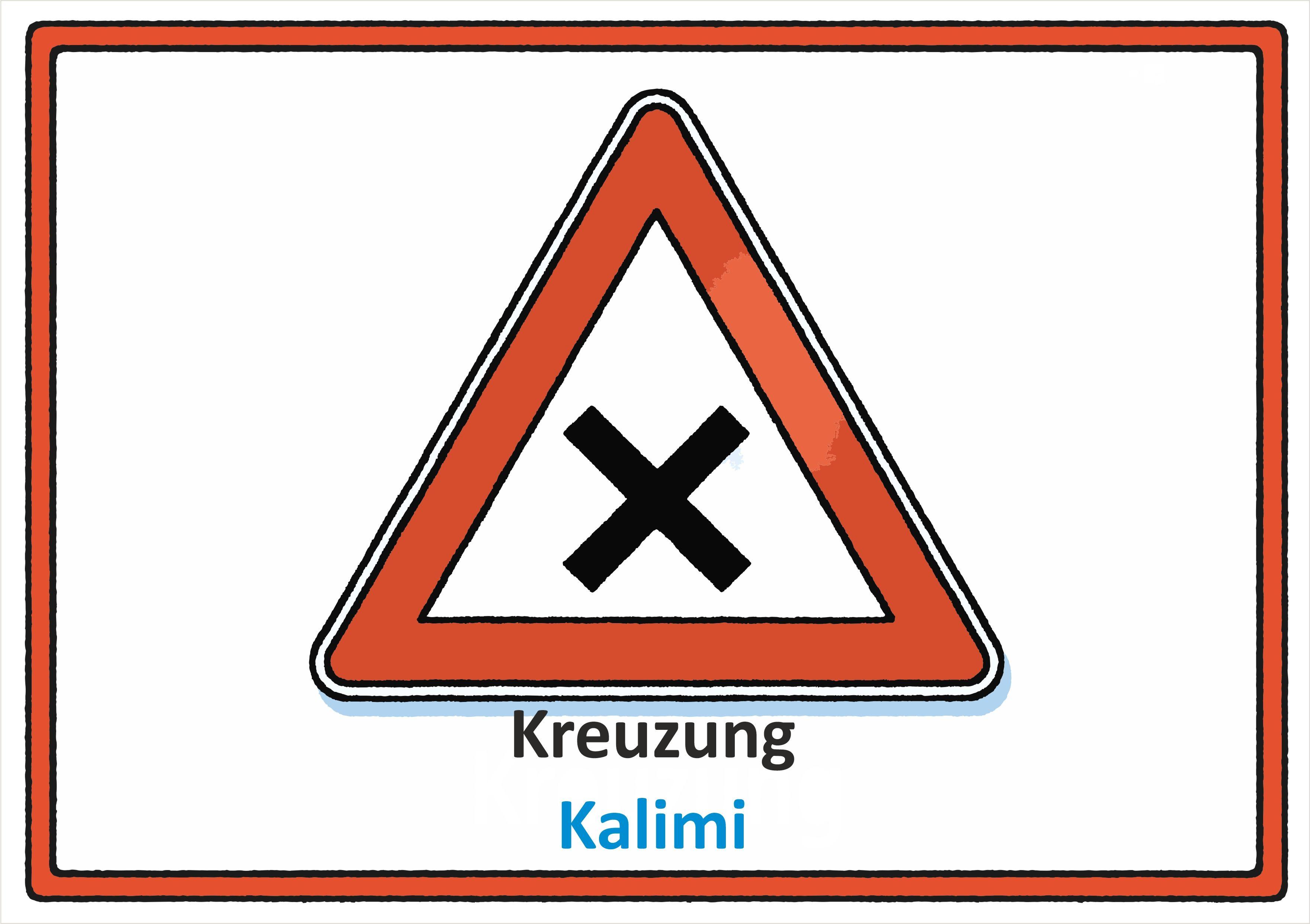 Beispielinhalt (Bild) Meine Verkehrszeichen Lernkarten