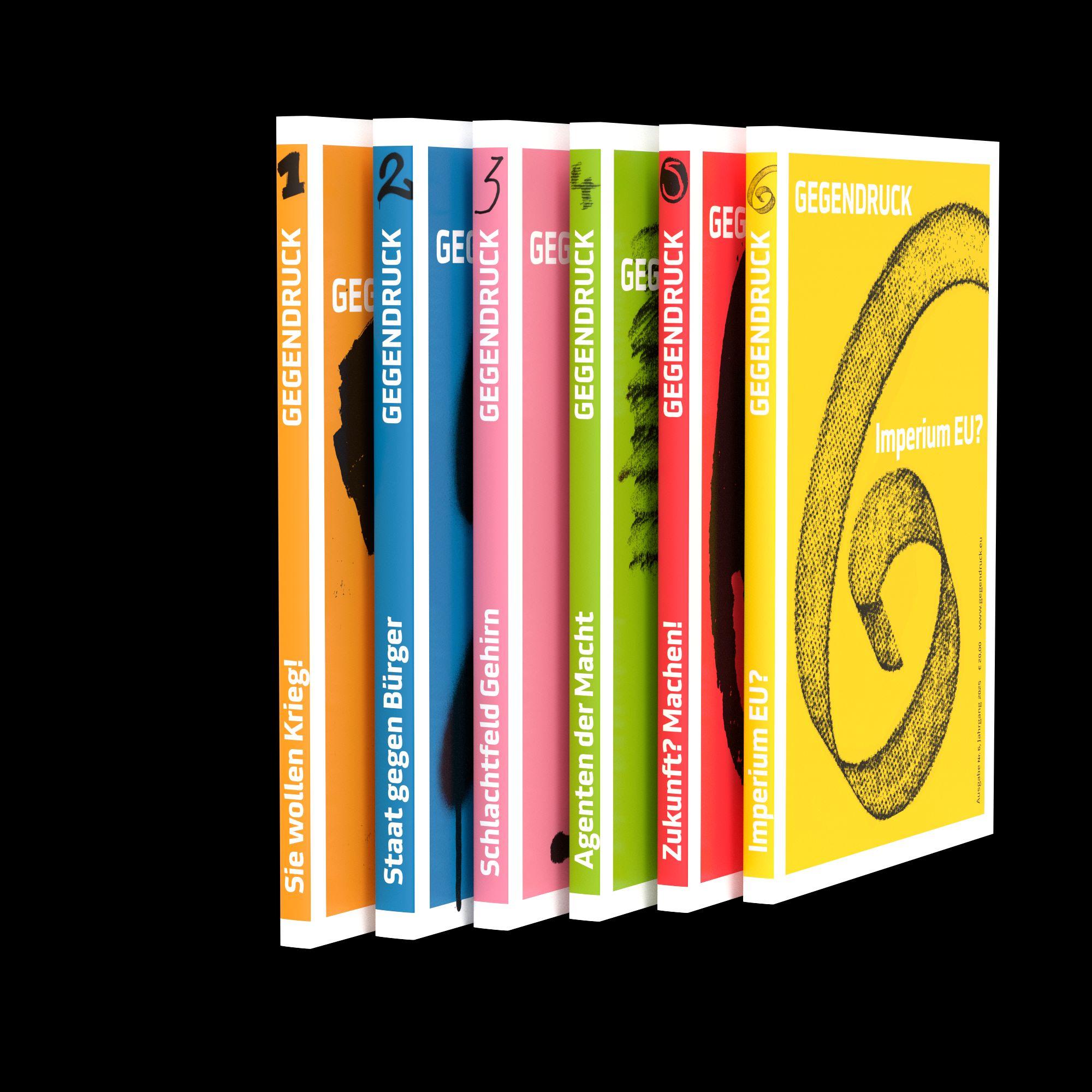 Vorderes Coverbild Gegendruck. Ausgaben 1 - 6 im Bundle