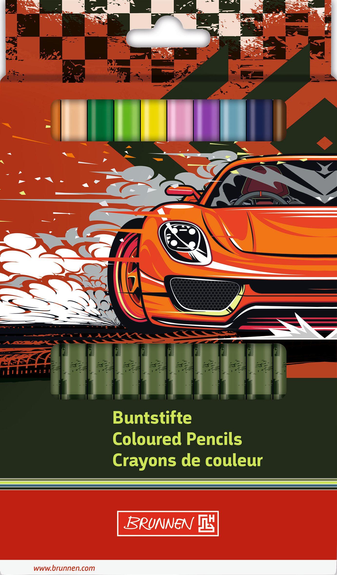 Beispielinhalt (Bild) Jumbo Buntstifte 12er Pckg. Fast Wheels