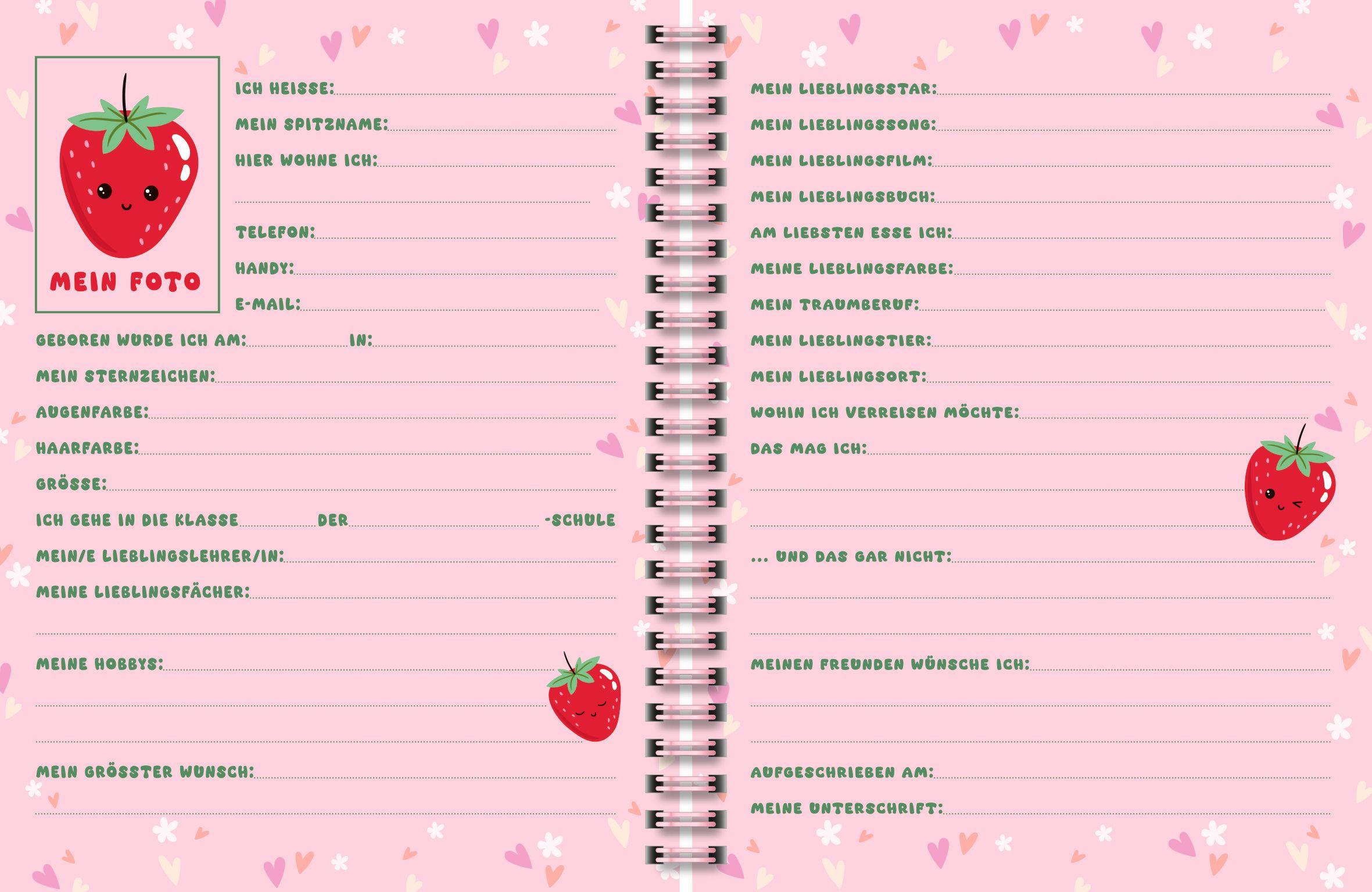 Beispielinhalt (Bild) Freundebuch Fruity Love