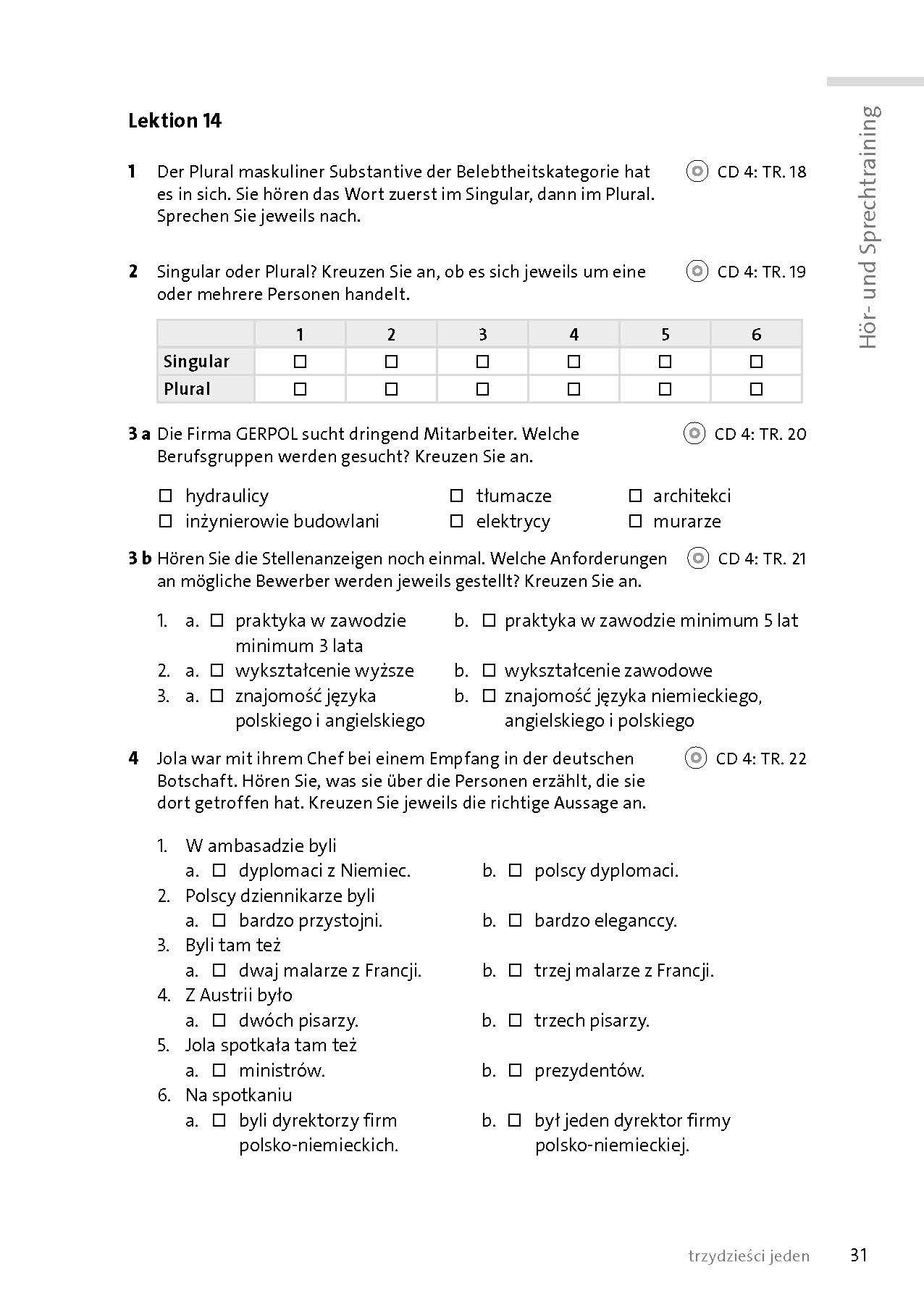 Beispielinhalt (Bild) Langenscheidt Polnisch mit System