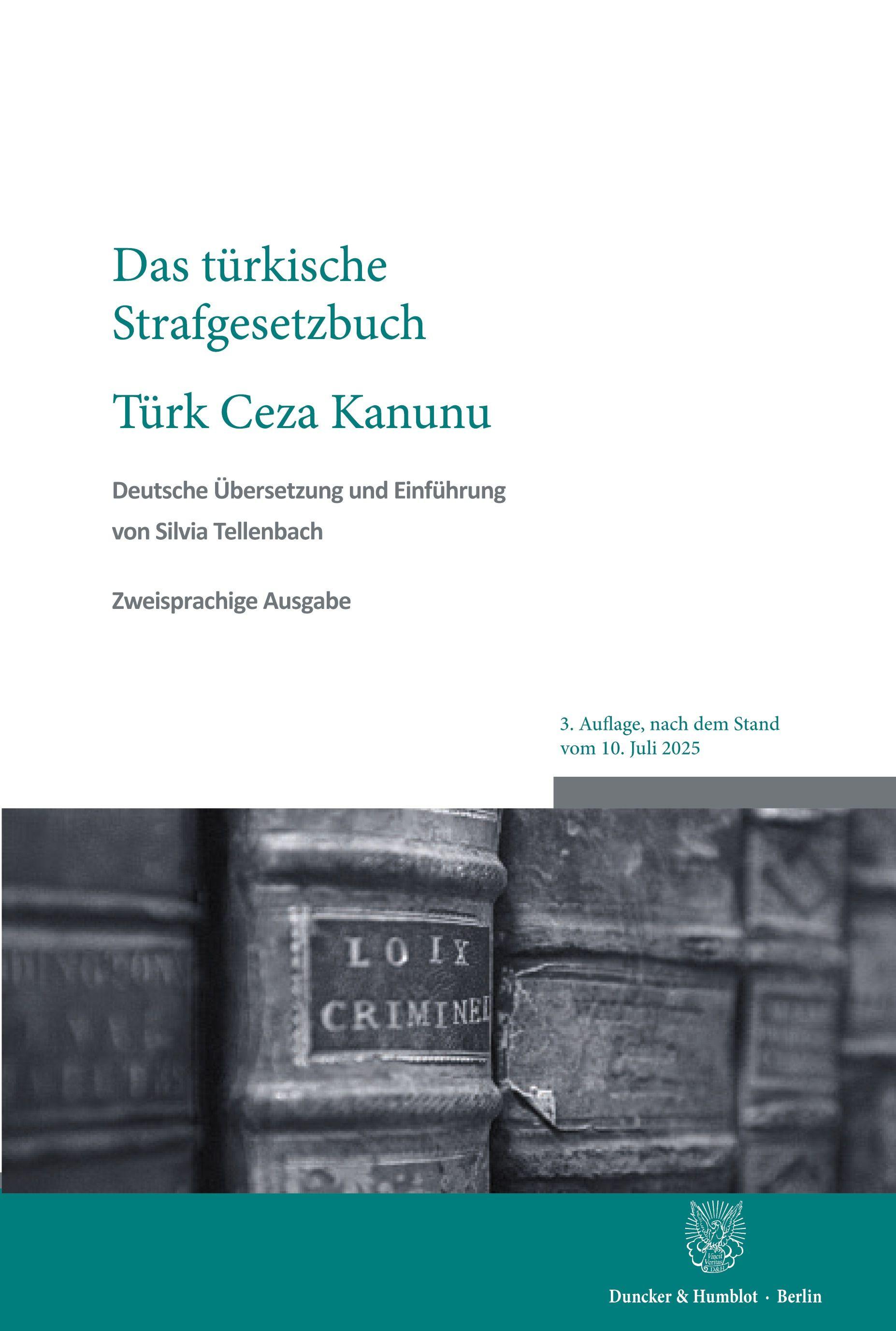 Vorderes Coverbild Das türkische Strafgesetzbuch / Türk Ceza Kanunu