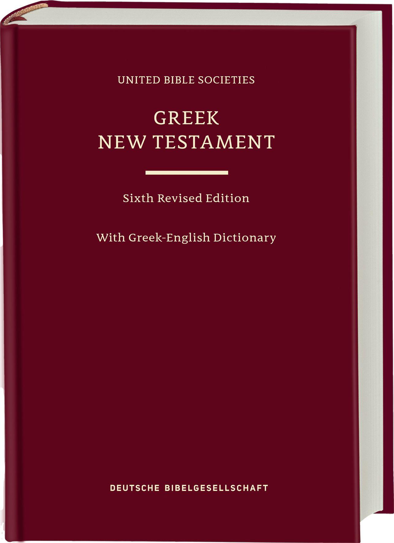 Vorderes Coverbild Greek New Testament GNT6. With Greek-English Dictionary