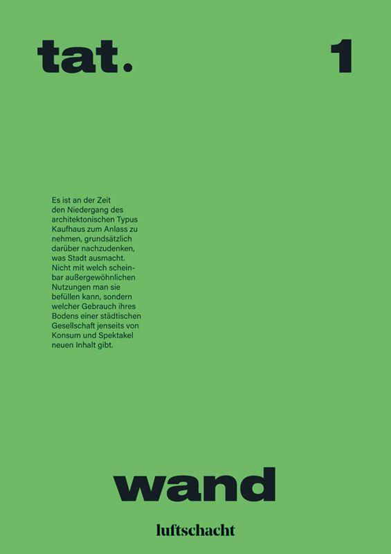 Vorderes Coverbild TAT.1 - Wand
