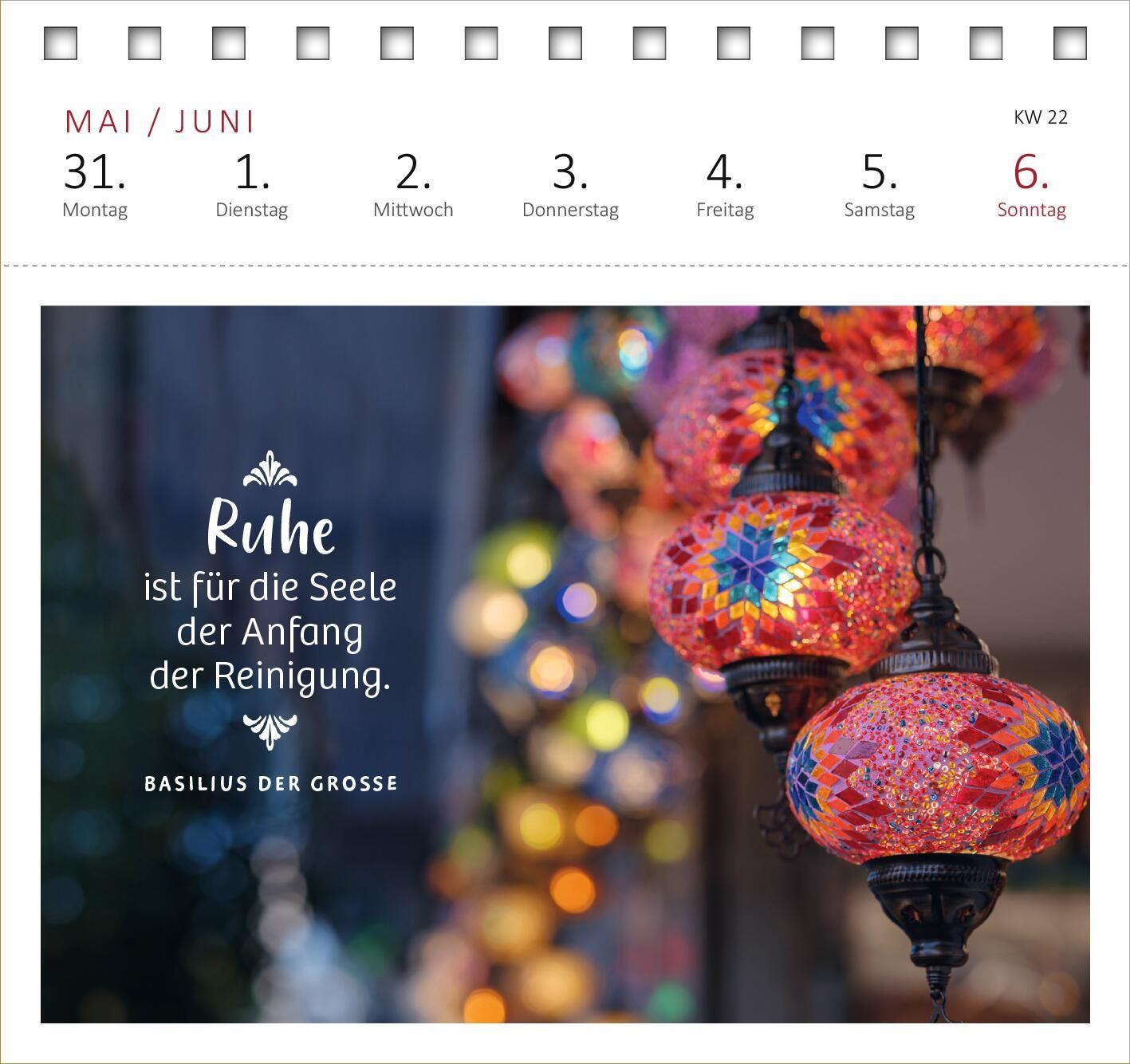 Beispielinhalt (Bild) Postkartenkalender Innere Stärke 2027