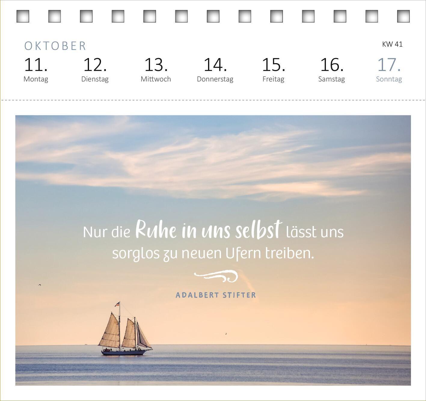 Beispielinhalt (Bild) Postkartenkalender Innere Stärke 2027