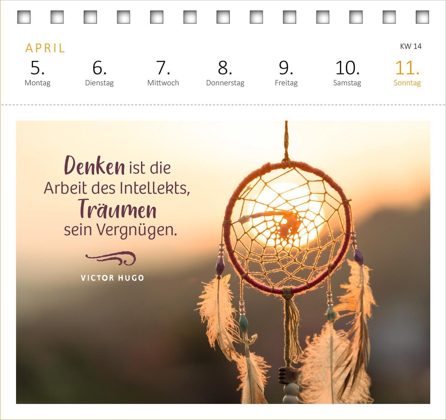 Beispielinhalt (Bild) Postkartenkalender Innere Stärke 2027