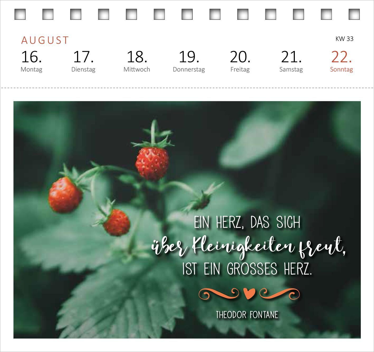 Beispielinhalt (Bild) Postkartenkalender Glücksmantras 2027