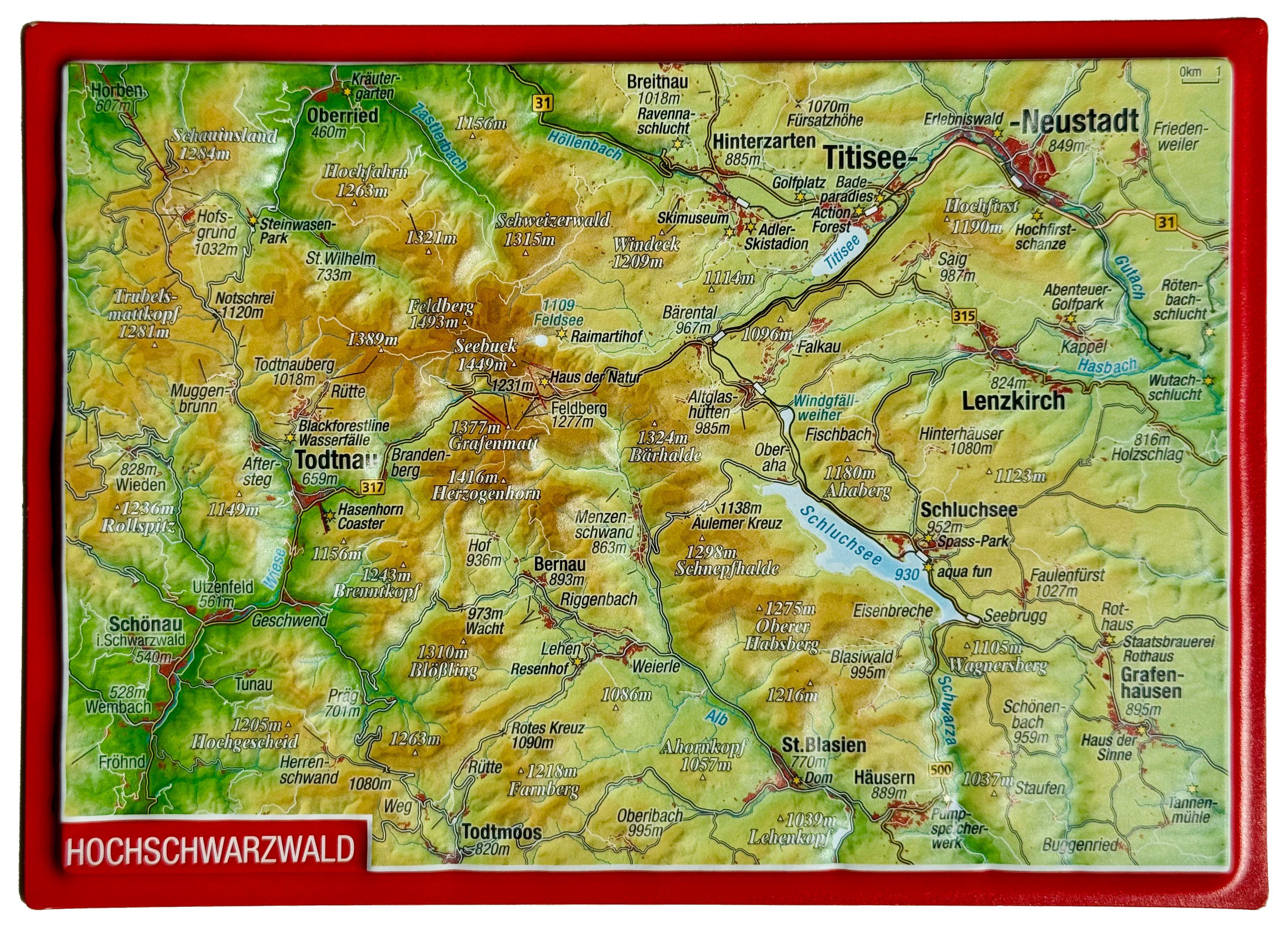 Vorderes Coverbild Reliefpostkarte Hochschwarzwald