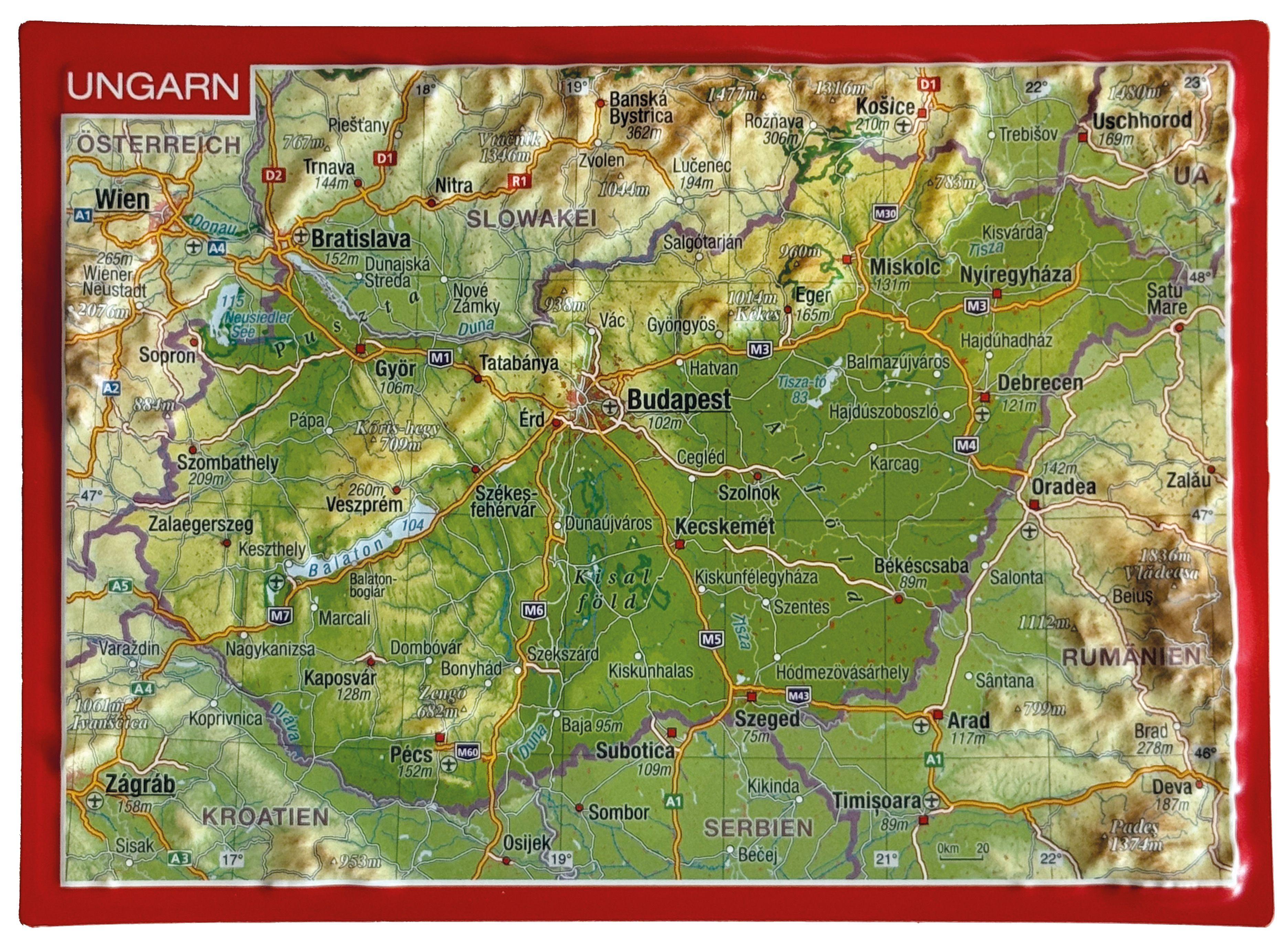 Vorderes Coverbild Reliefpostkarte Ungarn