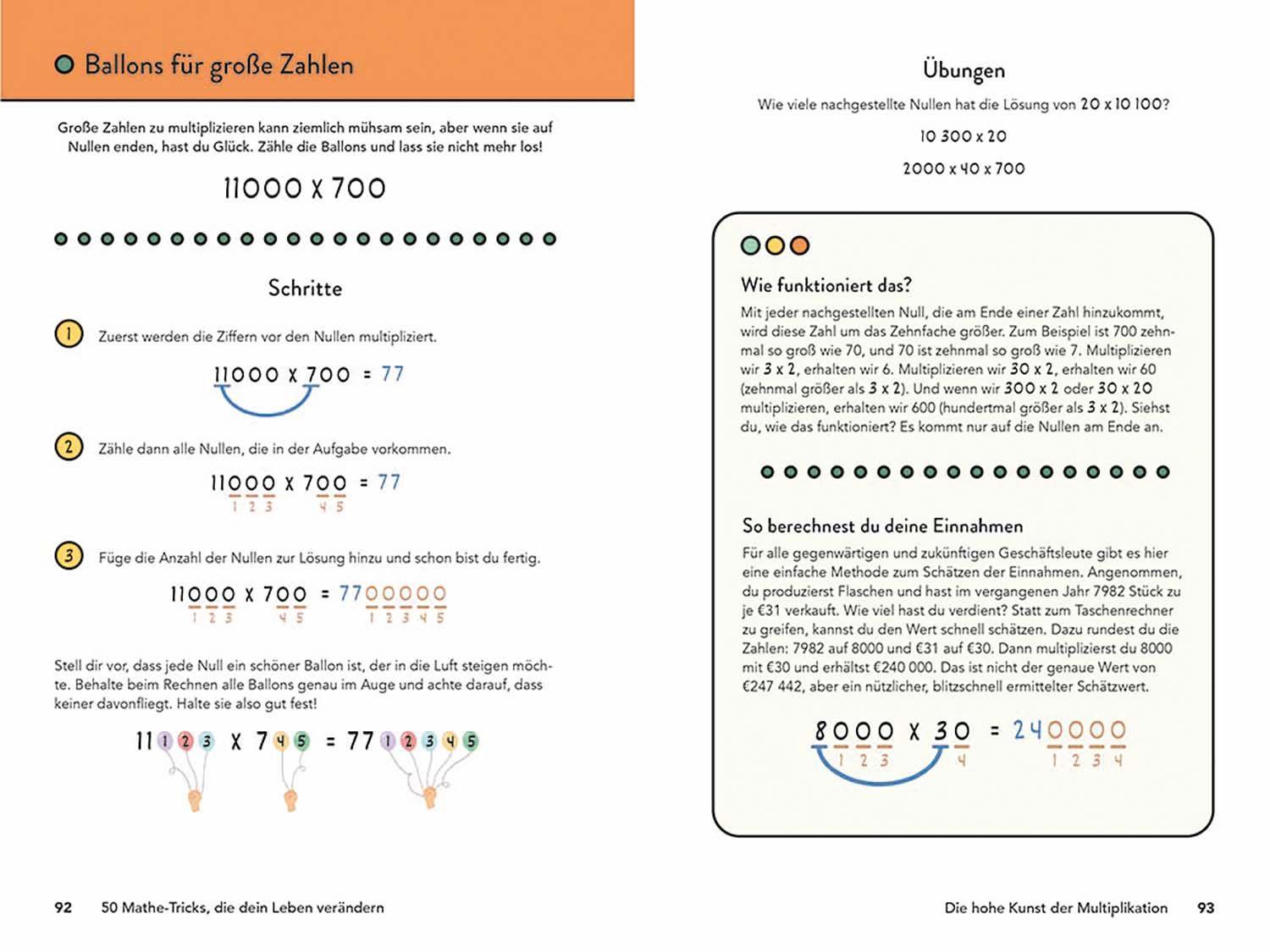 Beispielinhalt (Bild) 50 Mathe-Tricks