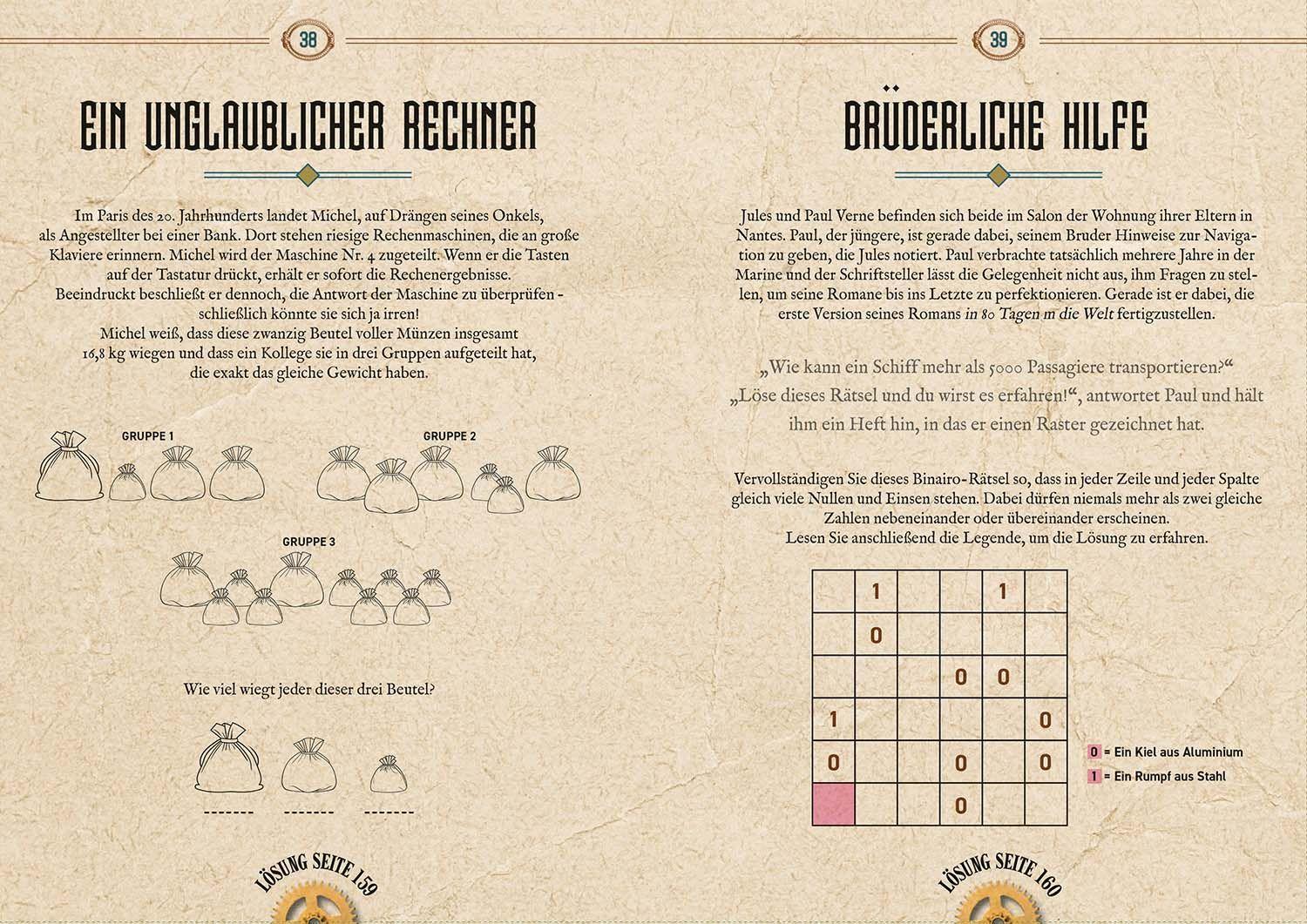 Beispielinhalt (Bild) Jules Verne - Rätselbuch