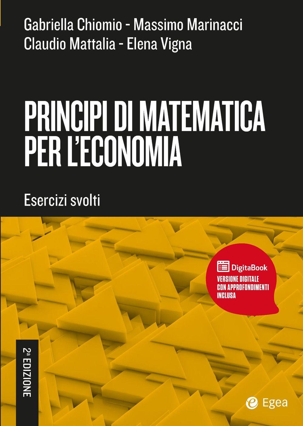 Vorderes Coverbild Principi di matematica per l'economia