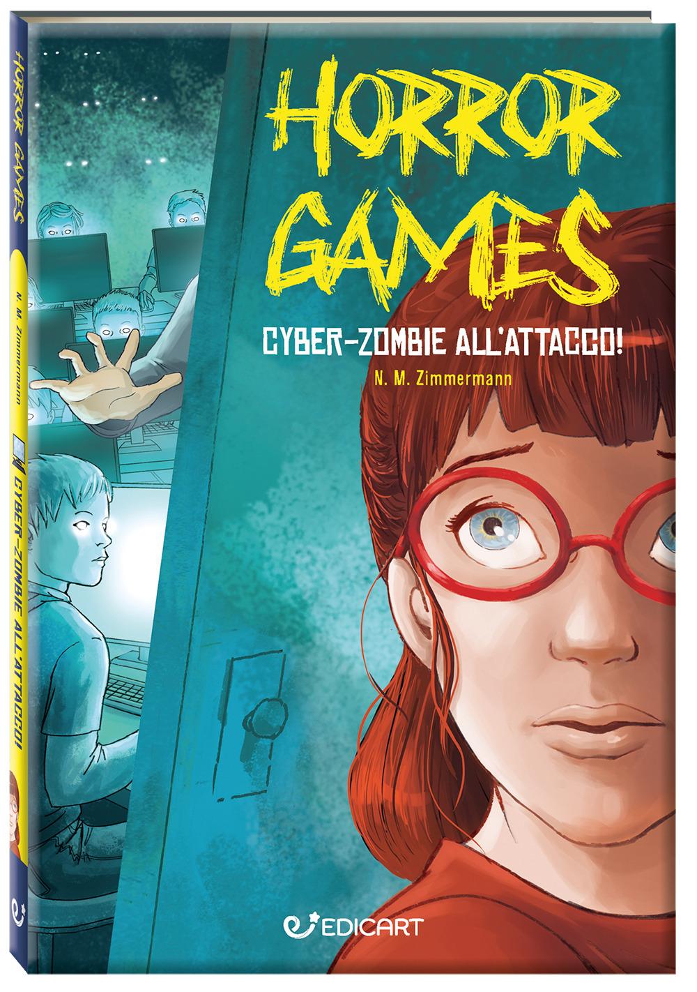 Vorderes Coverbild Cyber-zombie all'attacco. Horror games