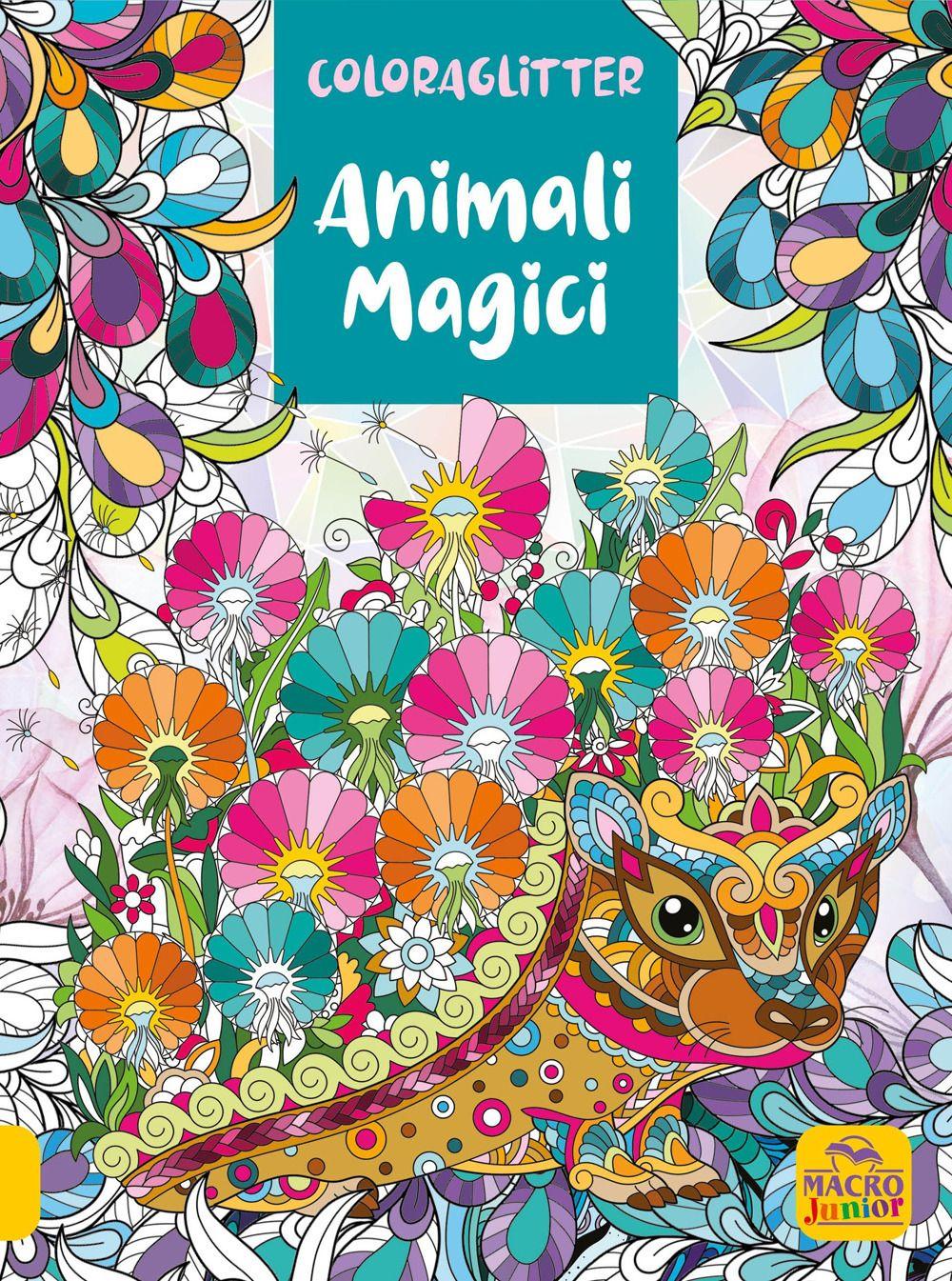 Vorderes Coverbild Animali magici. Coloraglitter