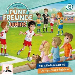 Vorderes Coverbild Fünf Freunde Junior 15: Das Fußball-Kidnapping / Die mysteriöse Nagelspur