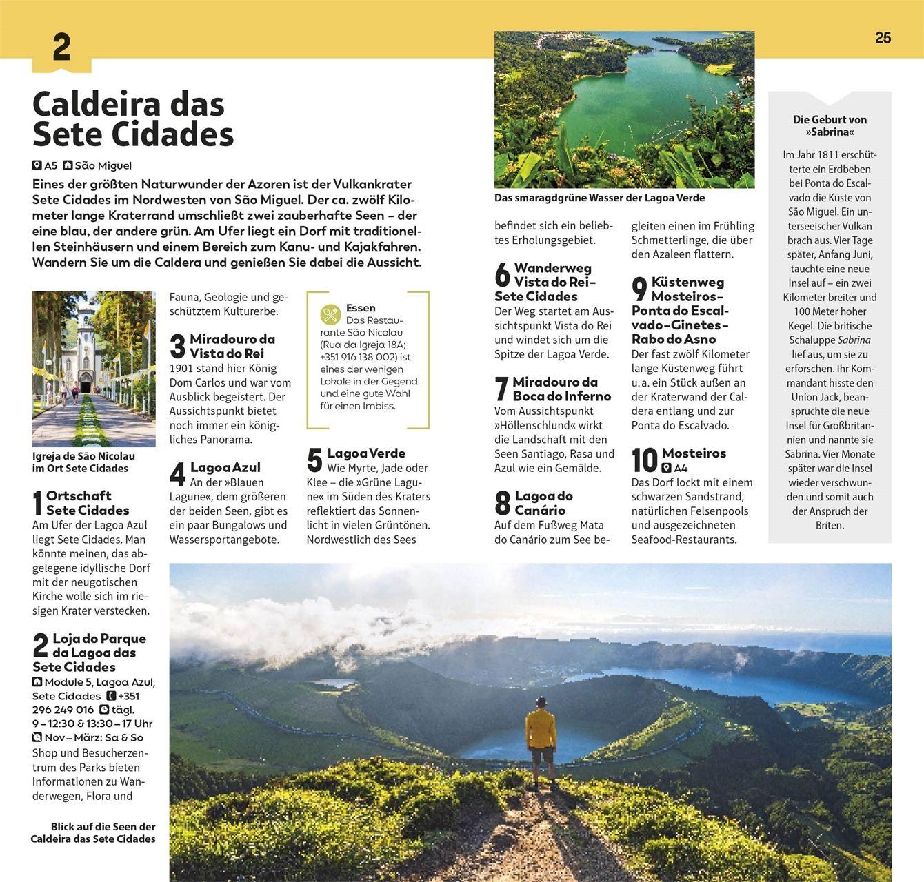 Beispielinhalt (Bild) TOP10 Reiseführer Azoren