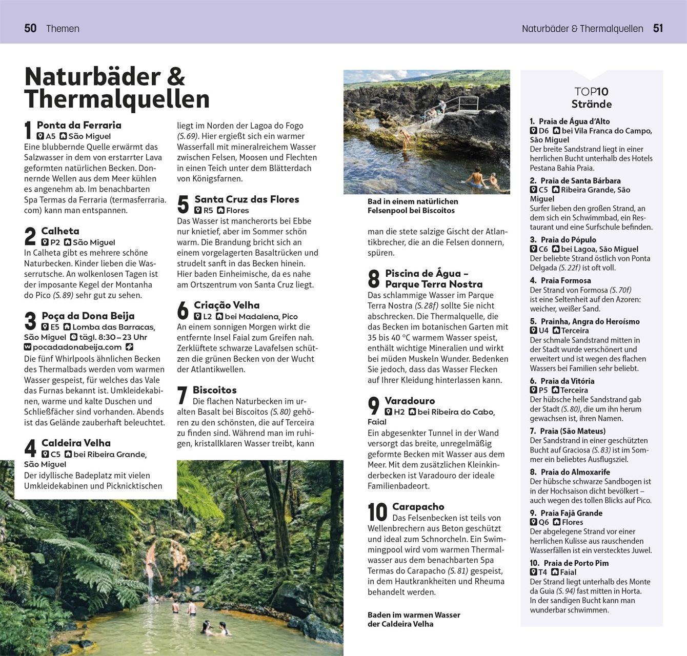 Beispielinhalt (Bild) TOP10 Reiseführer Azoren