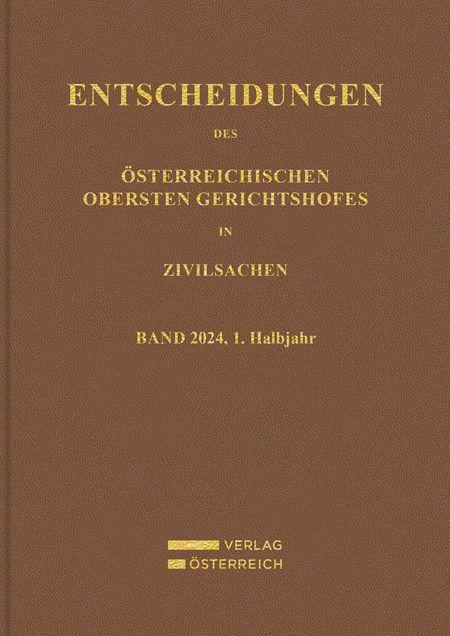 Vorderes Coverbild Entscheidungen des Obersten Gerichtshofes in Zivilsachen