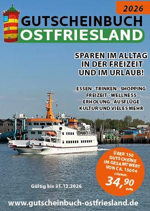 Vorderes Coverbild Gutscheinbuch 2026 Ostfriesland inkl. WHV
