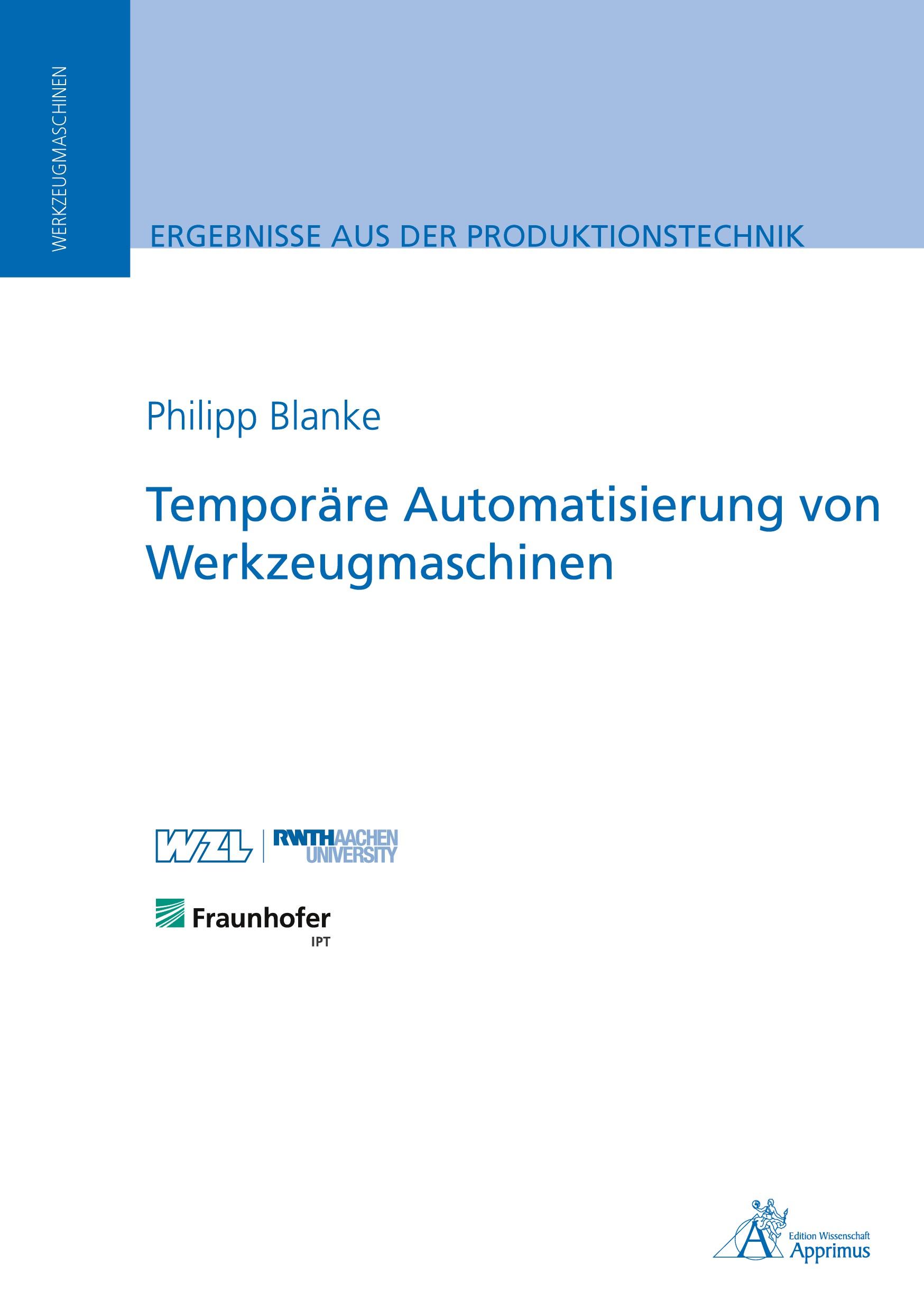 Vorderes Coverbild Temporäre Automatisierung von Werkzeugmaschinen