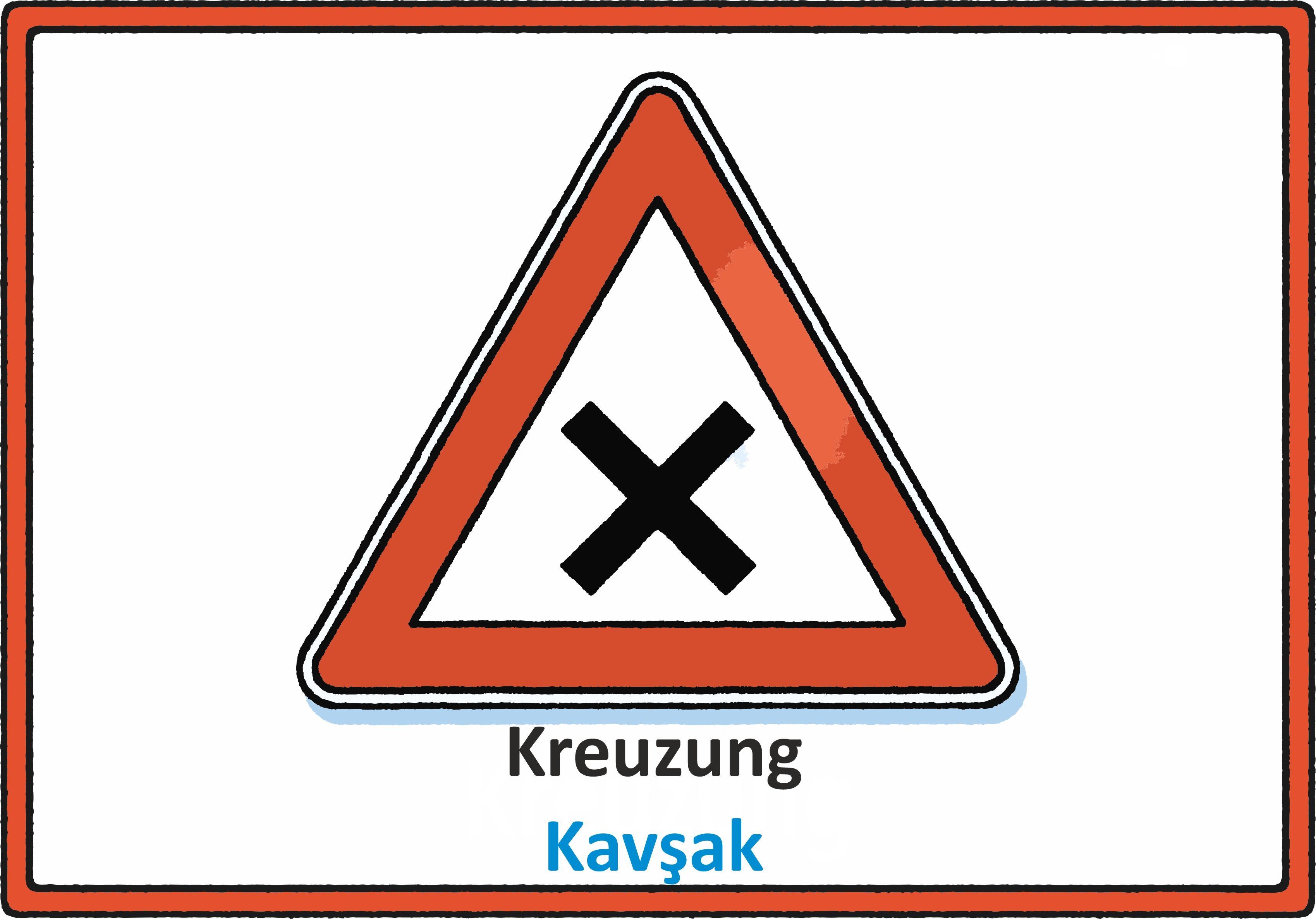 Beispielinhalt (Bild) Meine Verkehrszeichen Lernkarten