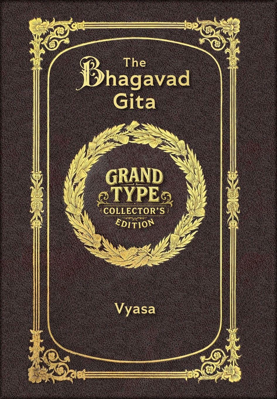 Vorderes Coverbild Large Print - The Bhagavad Gita - Grand Type Collector's Edition - Matte Hardcover with Dust Jacket