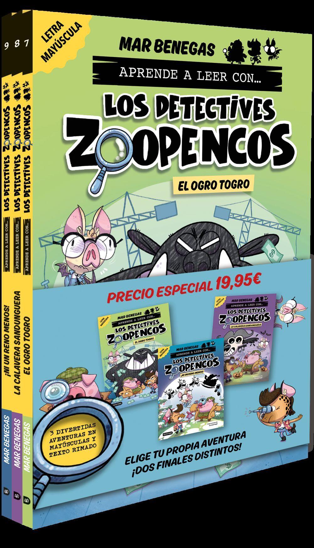 Beispielinhalt (Bild) Pack Aprende a leer con... ¡Los Detectives Zoopencos! 7, 8 y 9: En letra MAYÚSCU