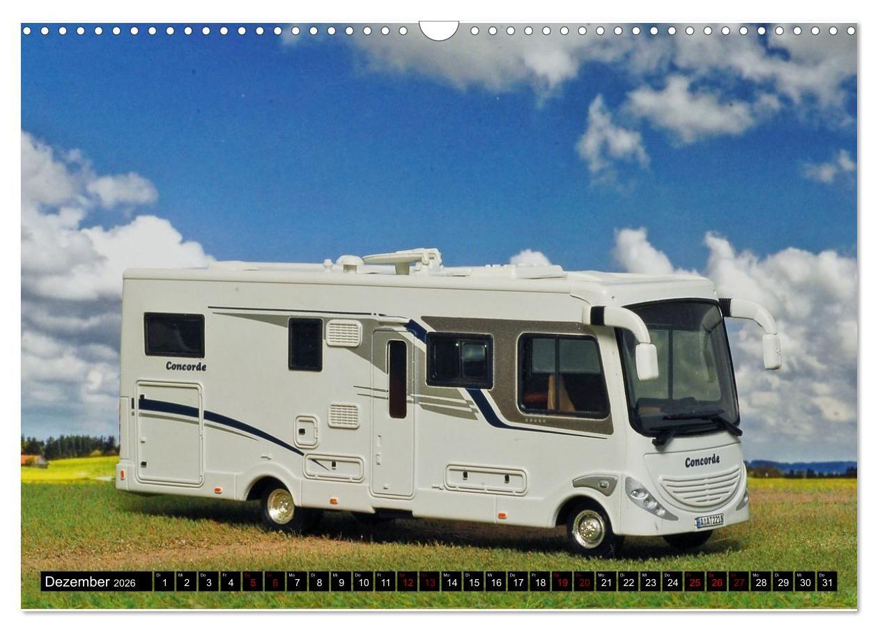 Beispielinhalt (Bild) Miniaturwelten des Campings (Wandkalender 2026 DIN A3 quer), CALVENDO Monatskalender