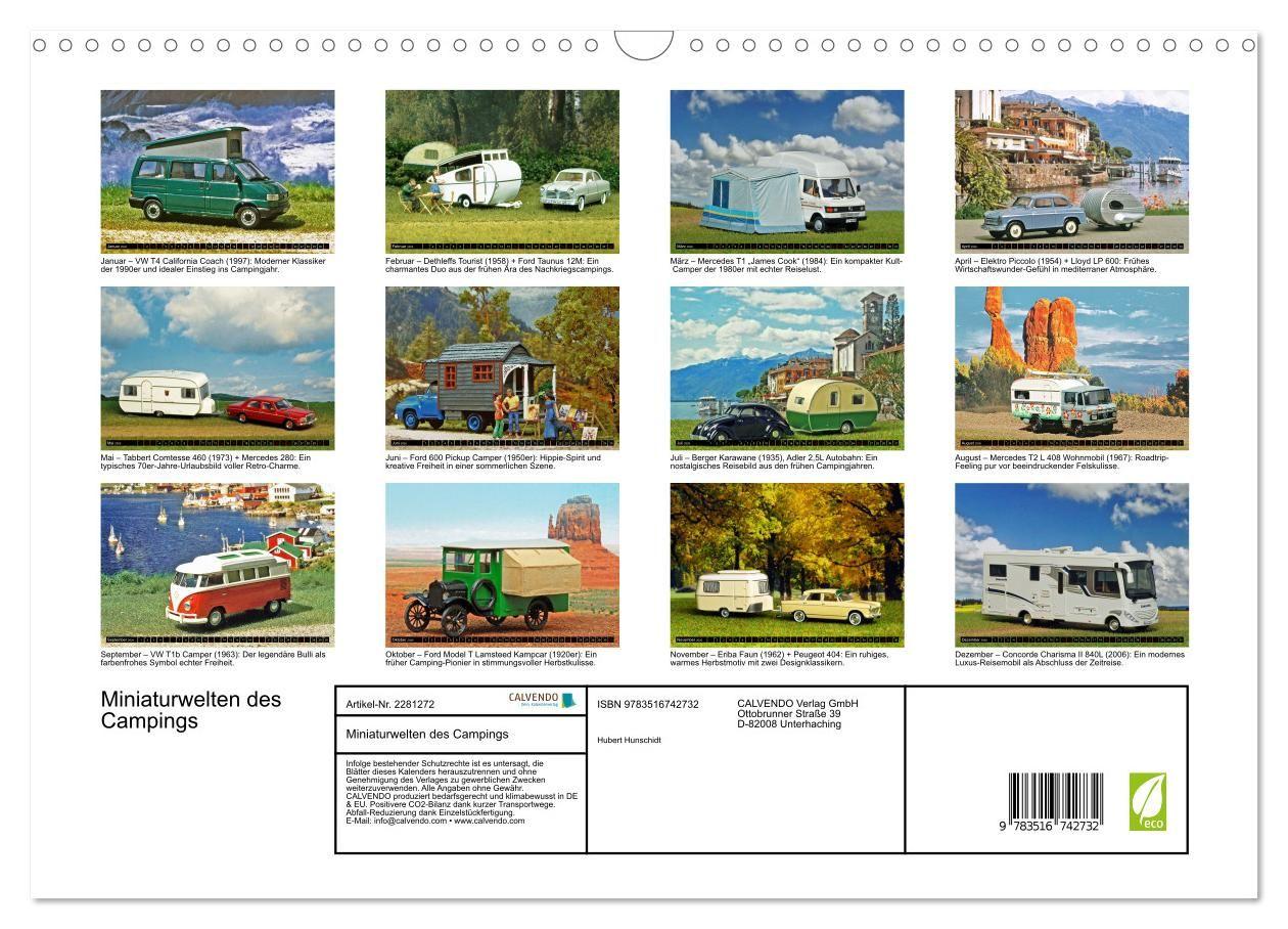 Beispielinhalt (Bild) Miniaturwelten des Campings (Wandkalender 2026 DIN A3 quer), CALVENDO Monatskalender
