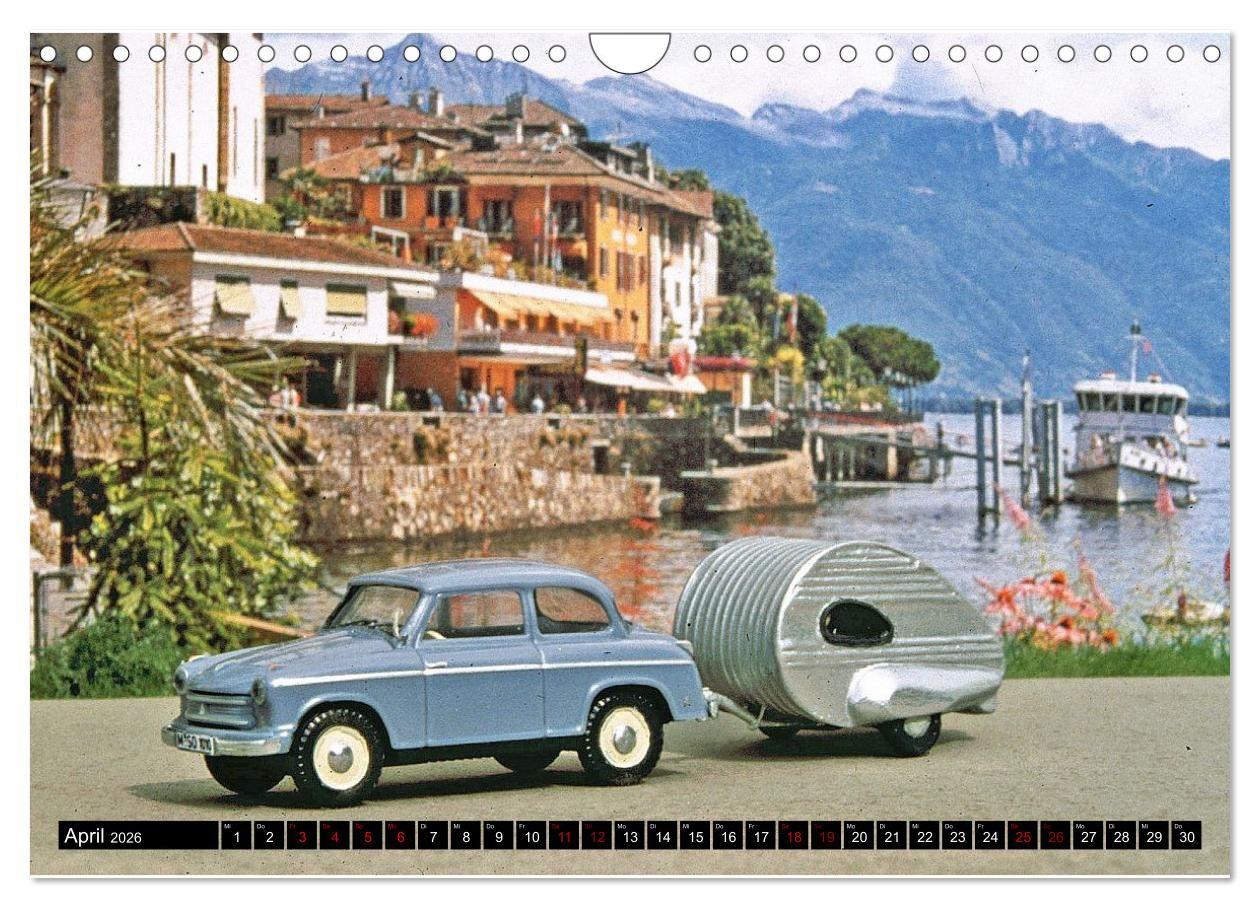 Beispielinhalt (Bild) Miniaturwelten des Campings (Wandkalender 2026 DIN A4 quer), CALVENDO Monatskalender