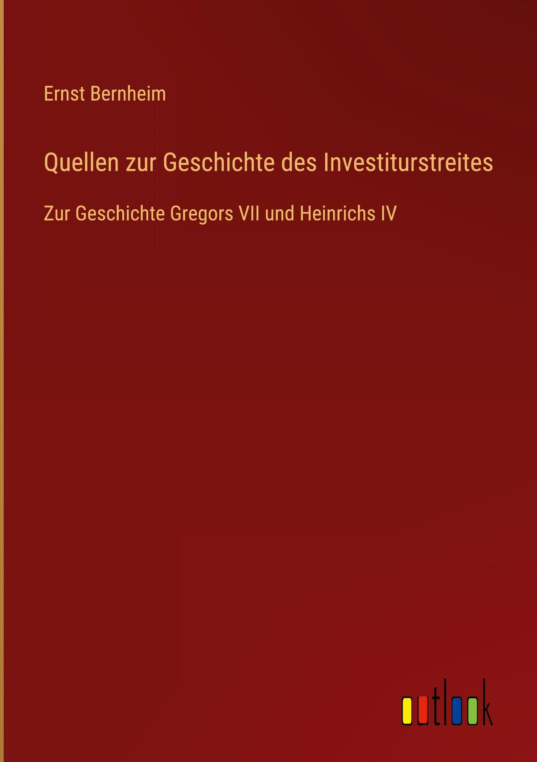 Vorderes Coverbild Quellen zur Geschichte des Investiturstreites