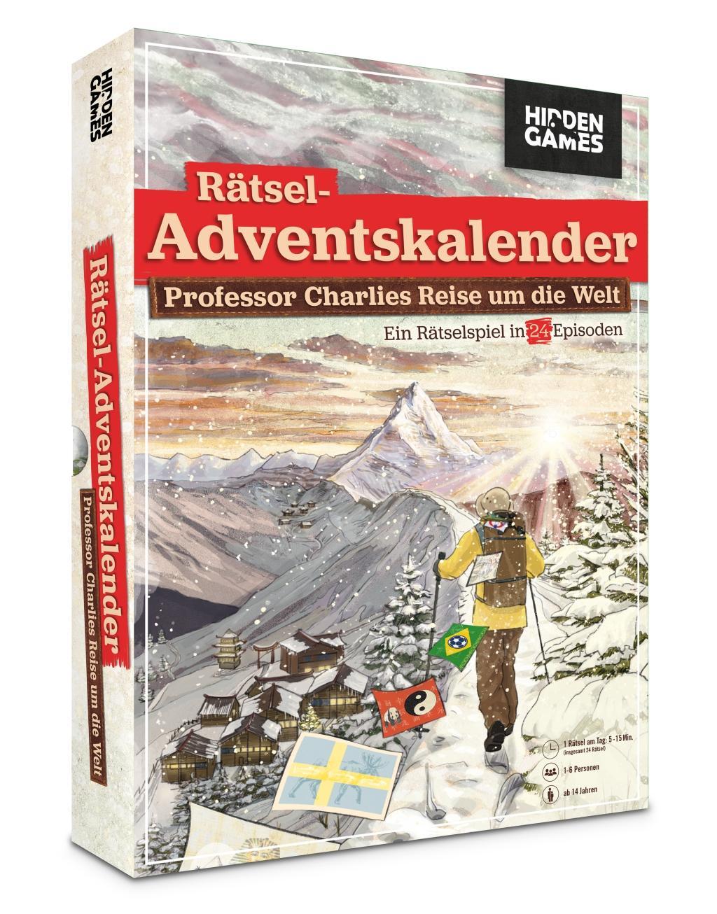 Beispielinhalt (Bild) Hidden Games: Rätsel Adventskalender Professor Charlies Reise um die Welt