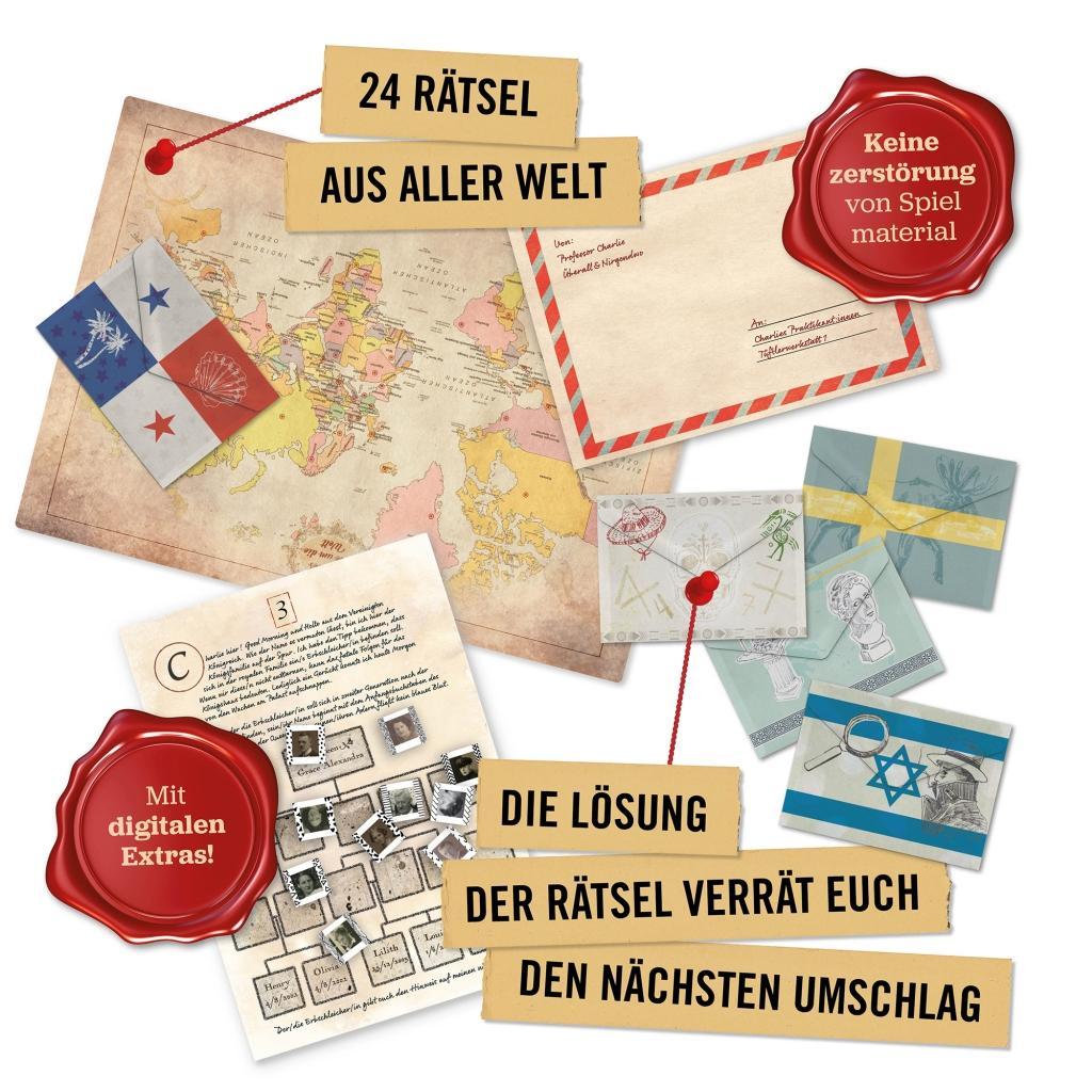 Beispielinhalt (Bild) Hidden Games: Rätsel Adventskalender Professor Charlies Reise um die Welt