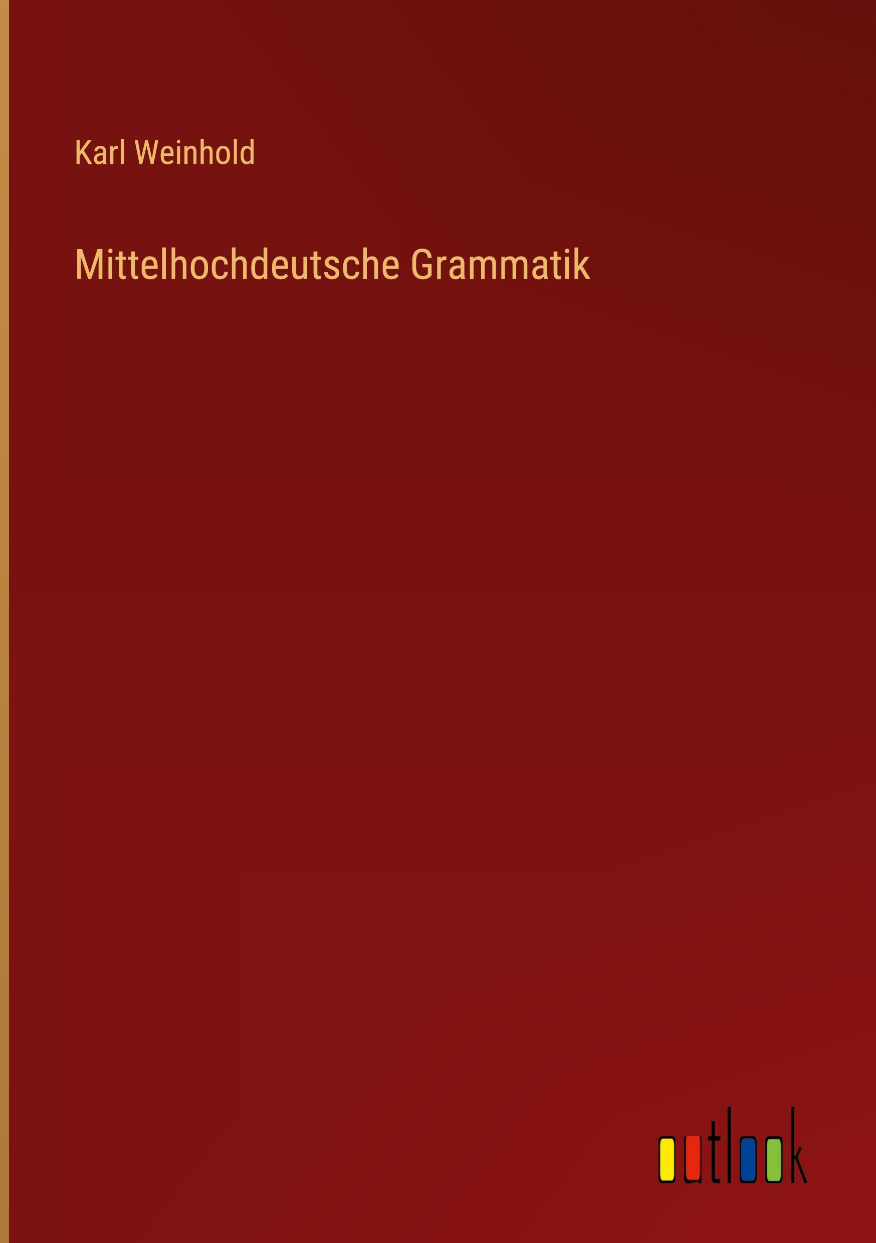 Vorderes Coverbild Mittelhochdeutsche Grammatik