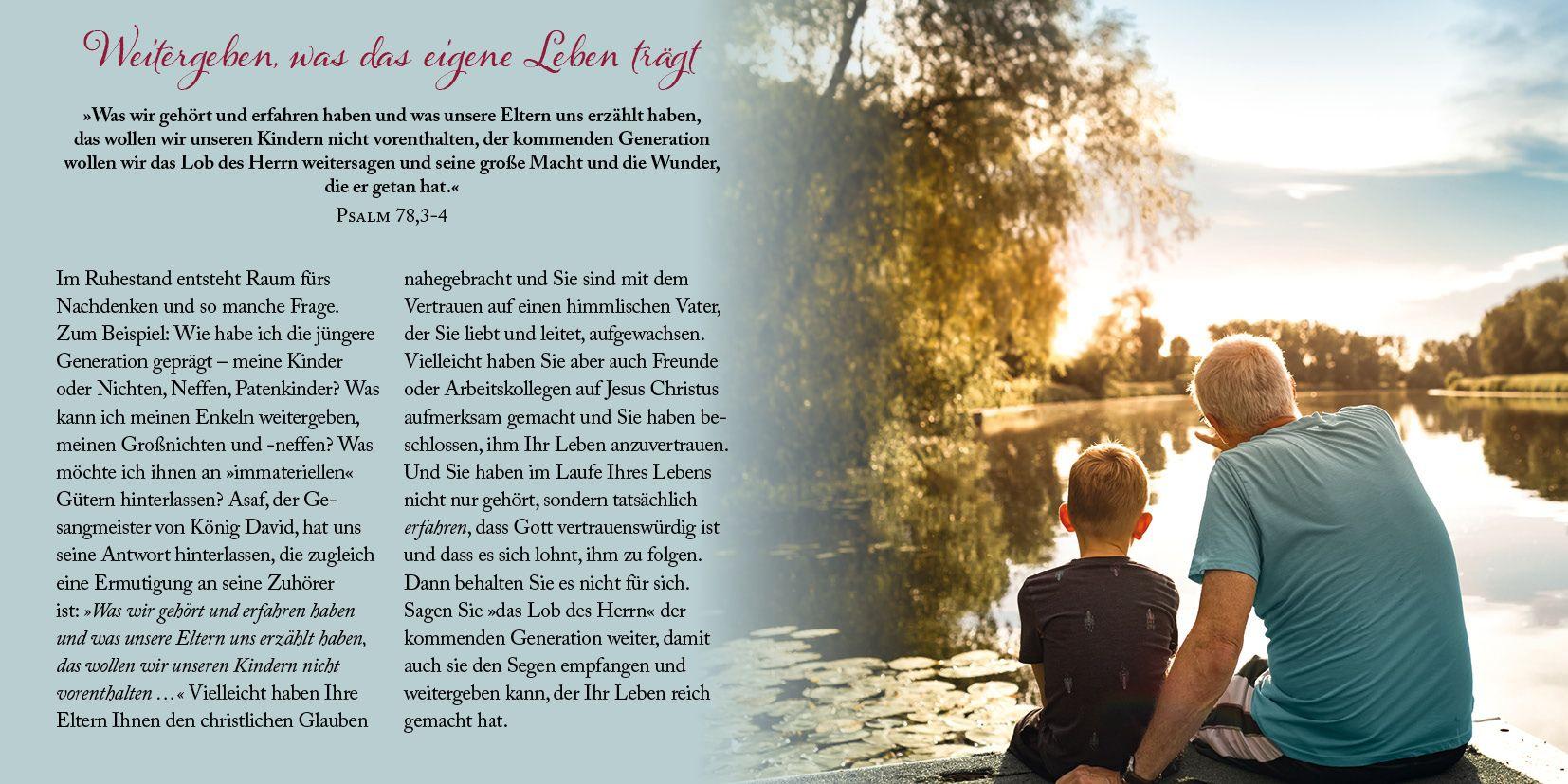 Beispielinhalt (Bild) Siehe, ich will ein Neues schaffen