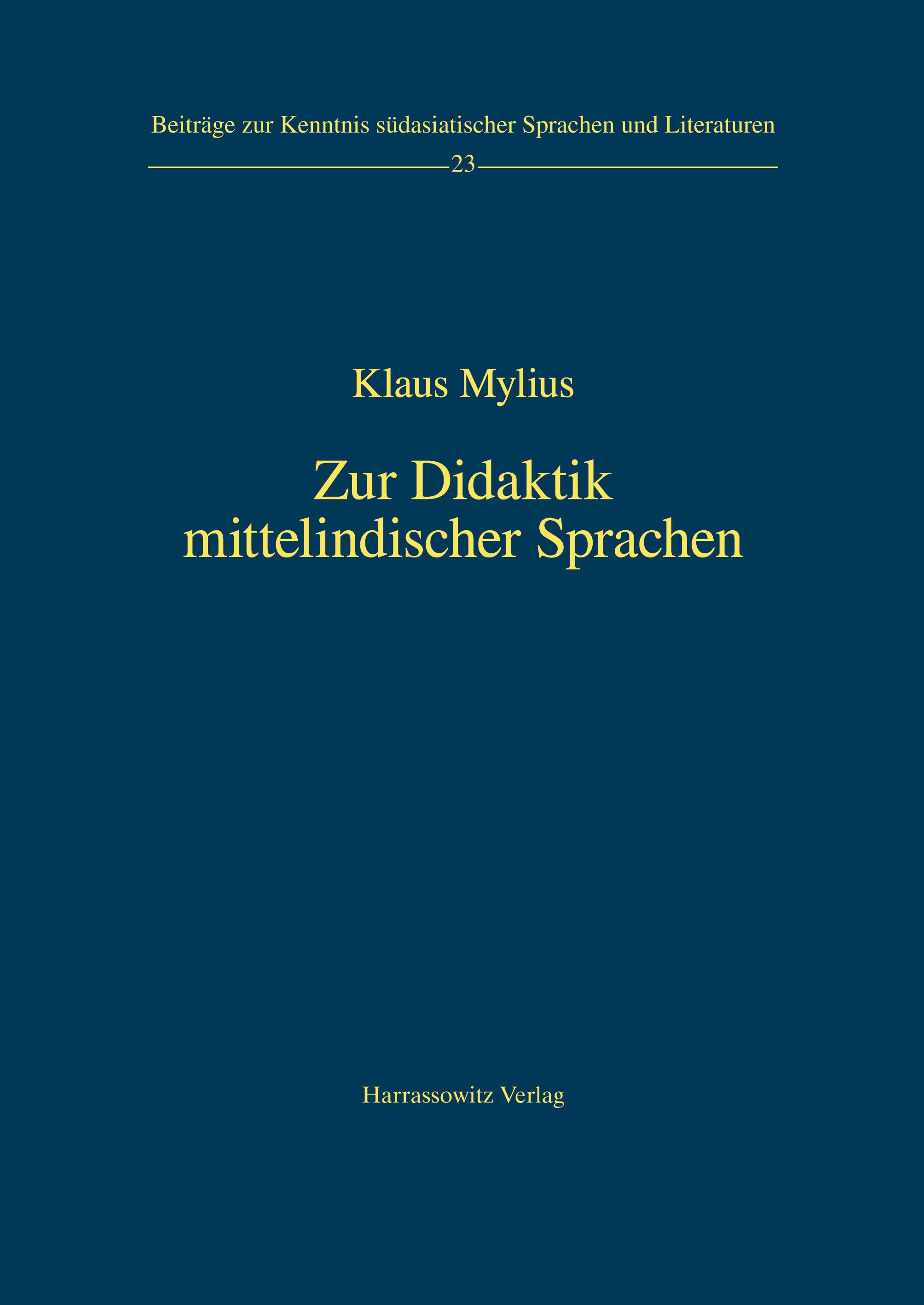 Vorderes Coverbild Zur Didaktik mittelindischer Sprachen