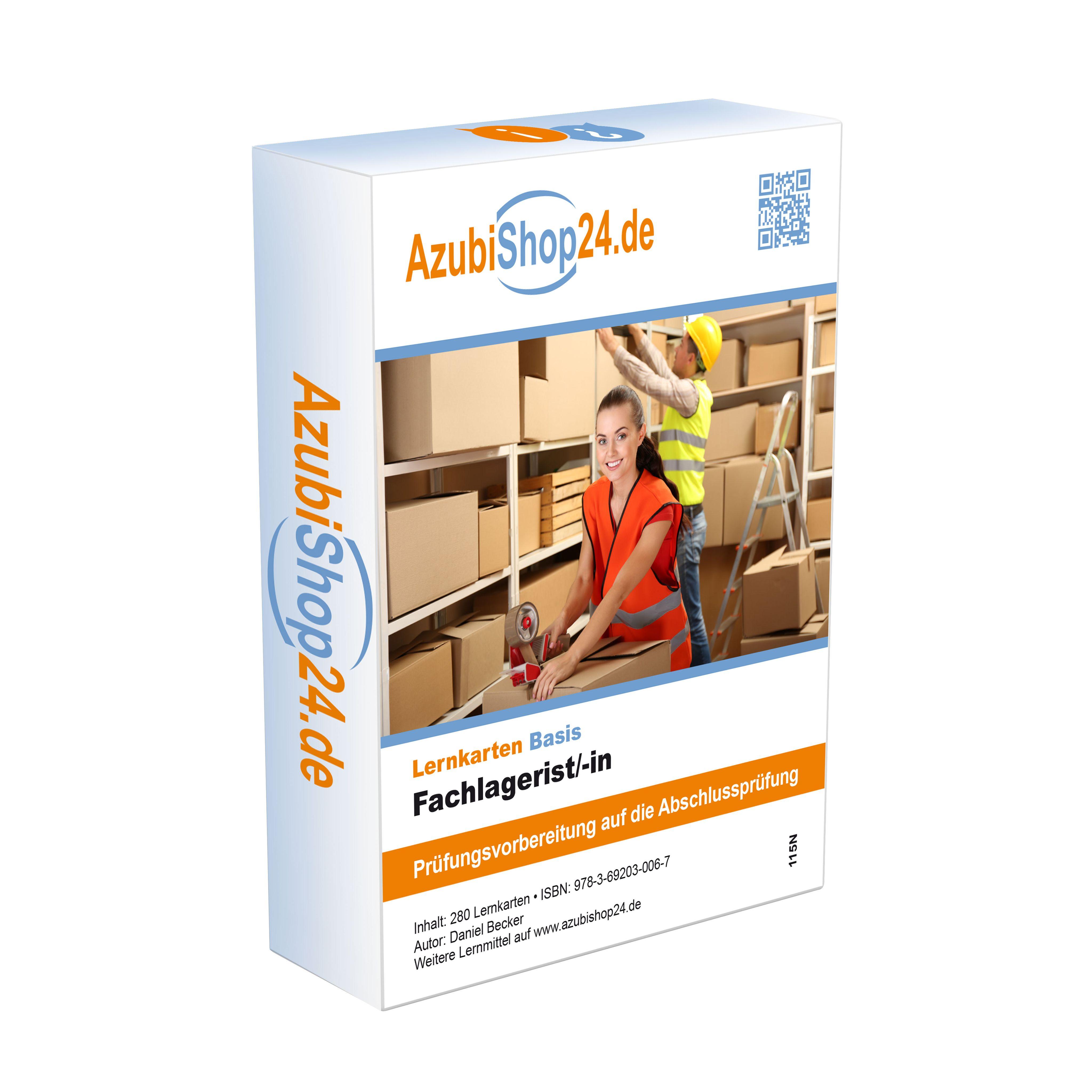 Vorderes Coverbild Lernkarten Fachlagerist Prüfung