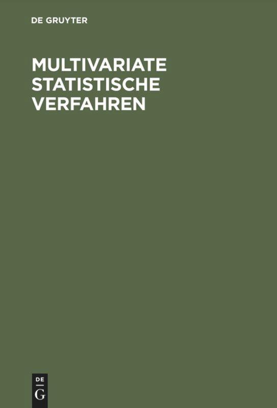 Vorderes Coverbild Multivariate statistische Verfahren
