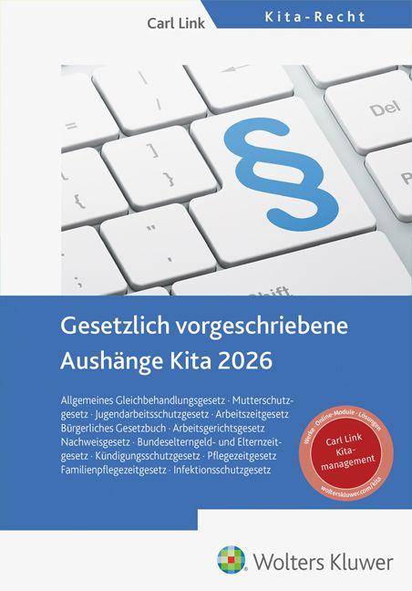 Vorderes Coverbild Gesetzlich vorgeschriebene Aushänge Kita 2026