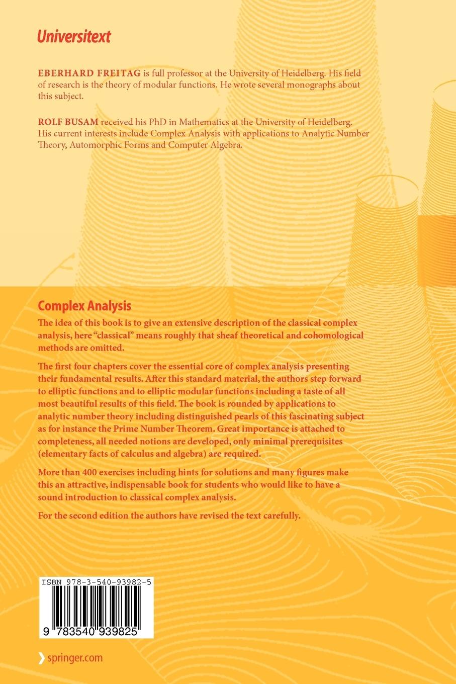 Rückseitencover Complex Analysis