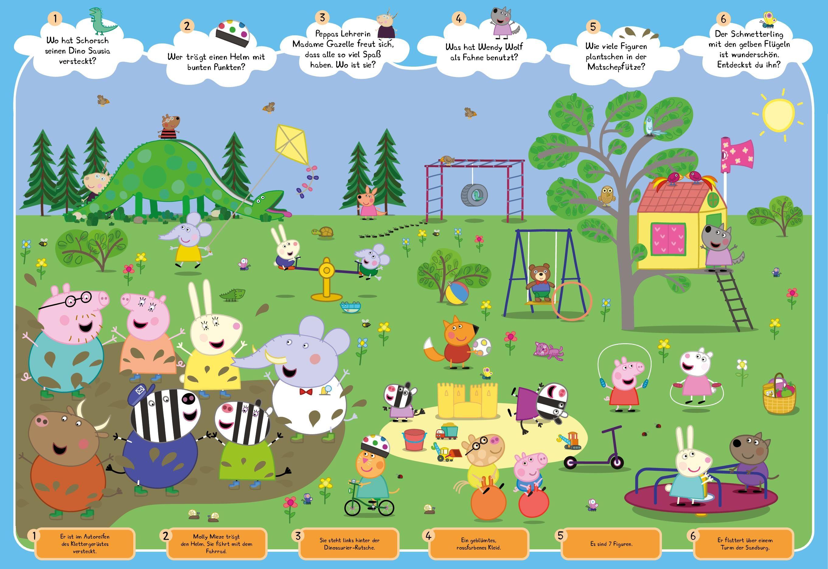 Beispielinhalt (Bild) Wimmelbuch Peppa Pig