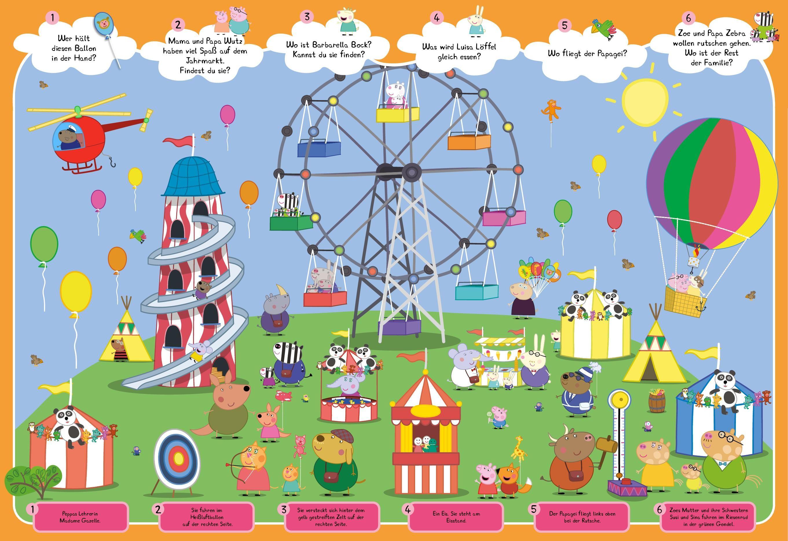 Beispielinhalt (Bild) Wimmelbuch Peppa Pig