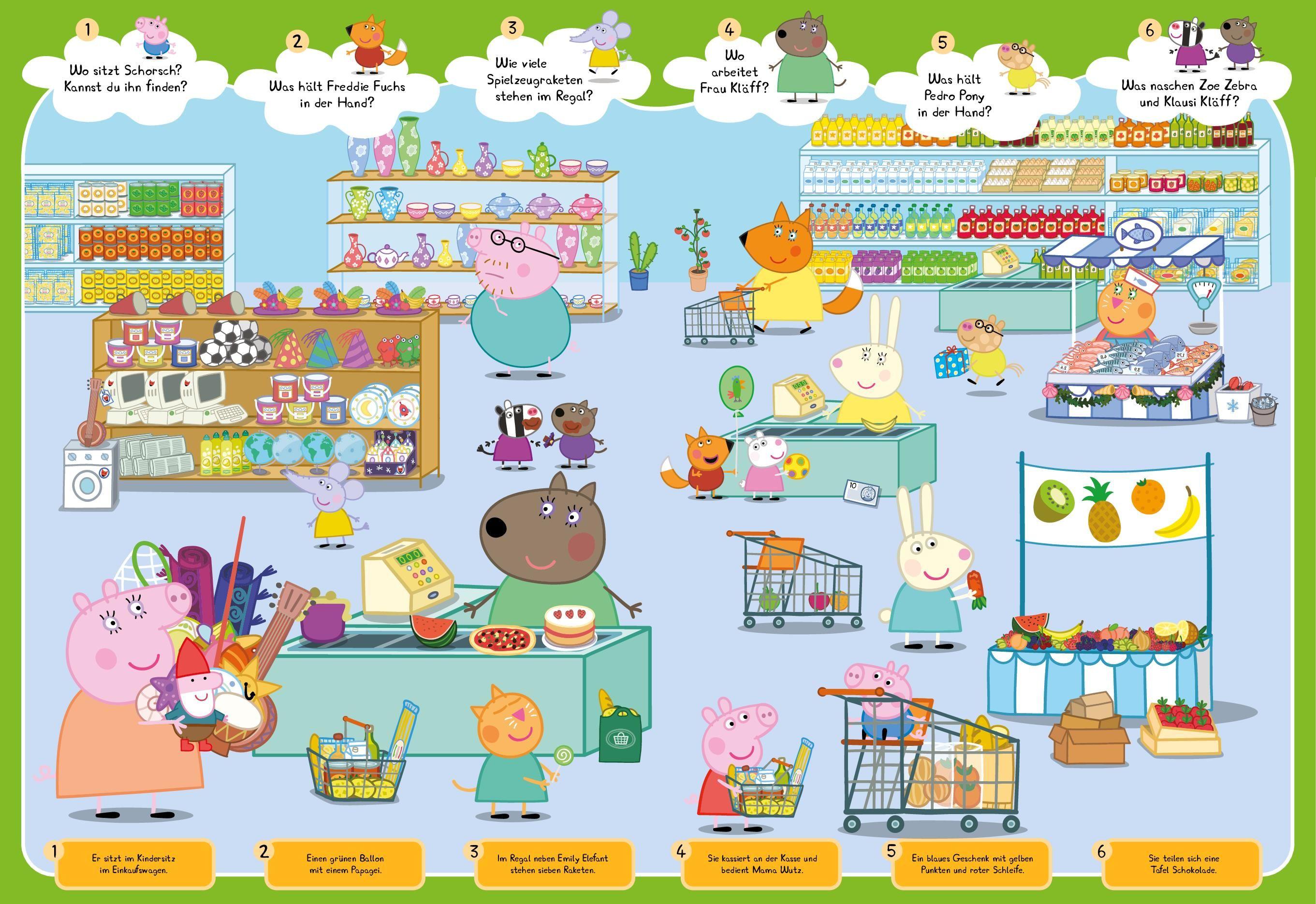 Beispielinhalt (Bild) Wimmelbuch Peppa Pig